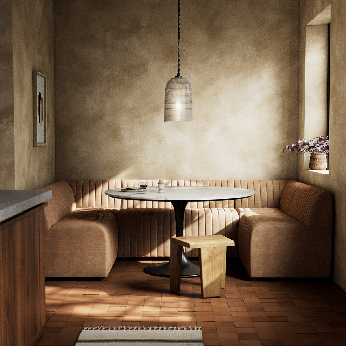 Four Hands Augustine Build Your Own Leather Dining Banquette