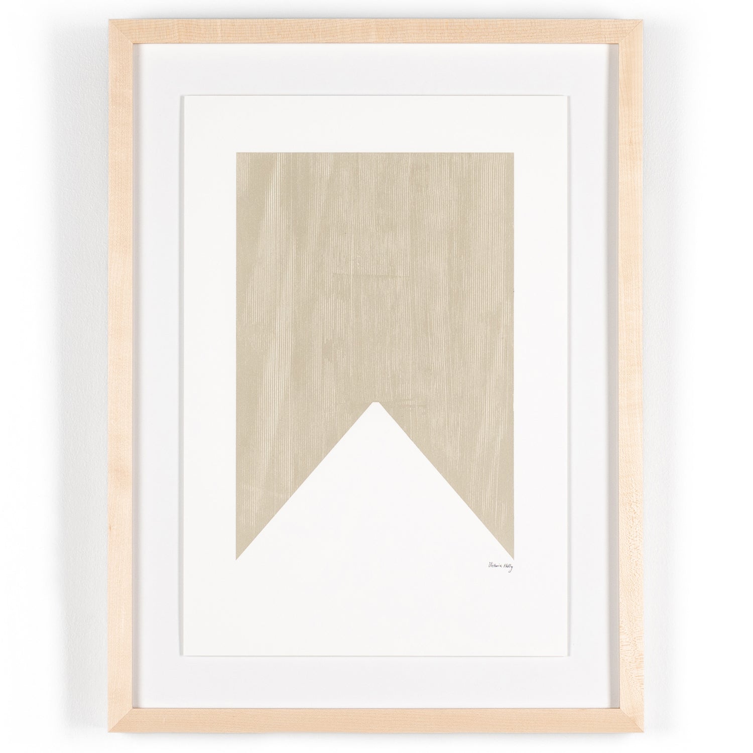 Four Hands Triangle in Taupe Framed Artwork