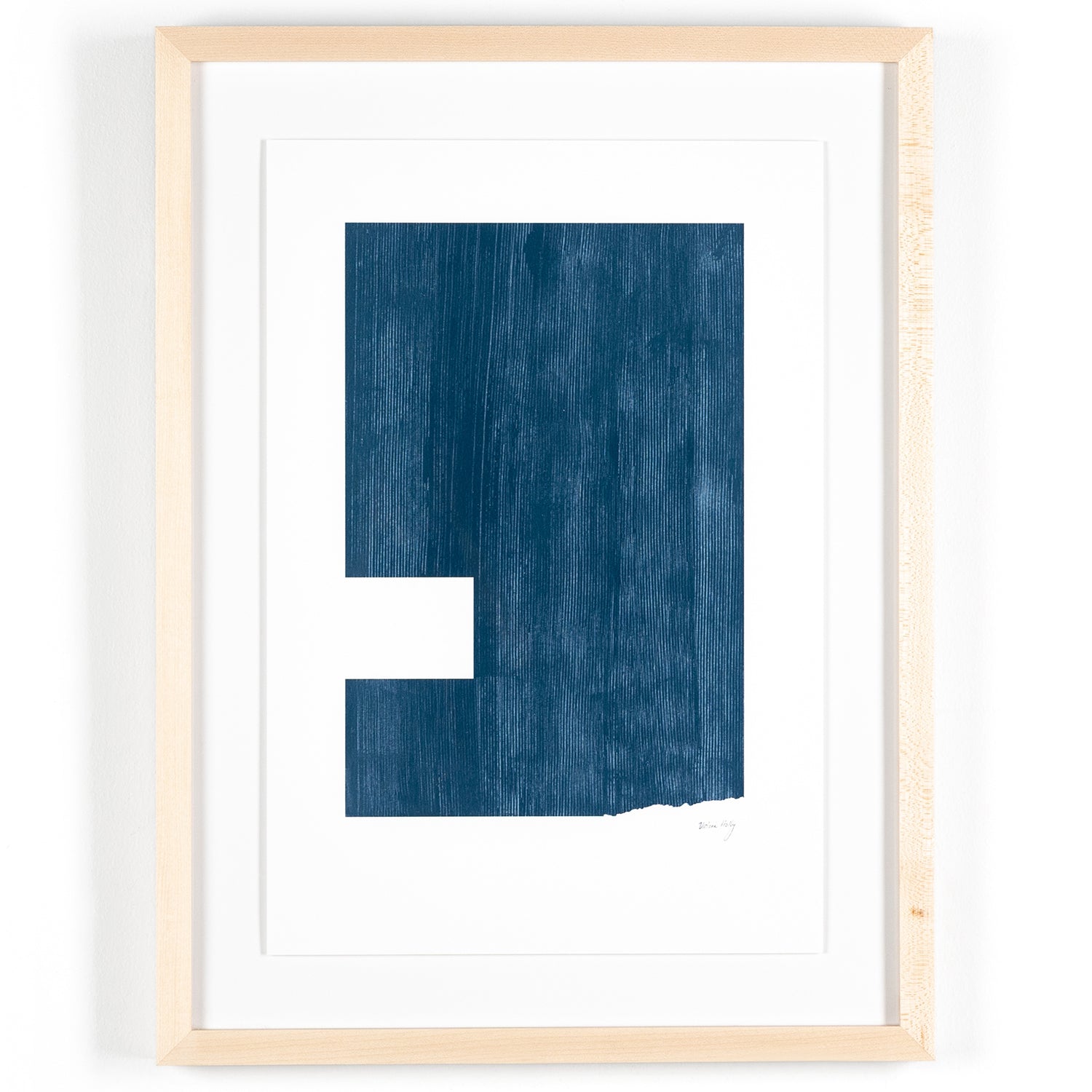 Four Hands Negative II in Blue Framed Artwork