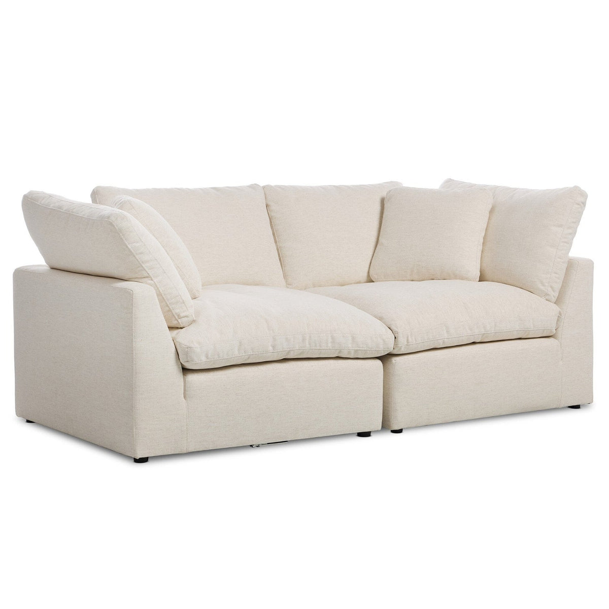 Four Hands Stevie Crypton Nomad Snow 2 Piece Sectional Sofa — styled view