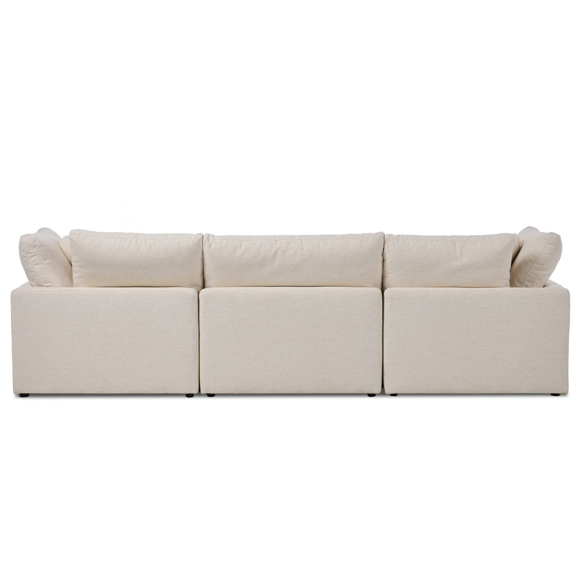 Four Hands Stevie Crypton Nomad Snow 3 Piece Sectional Sofa — back view