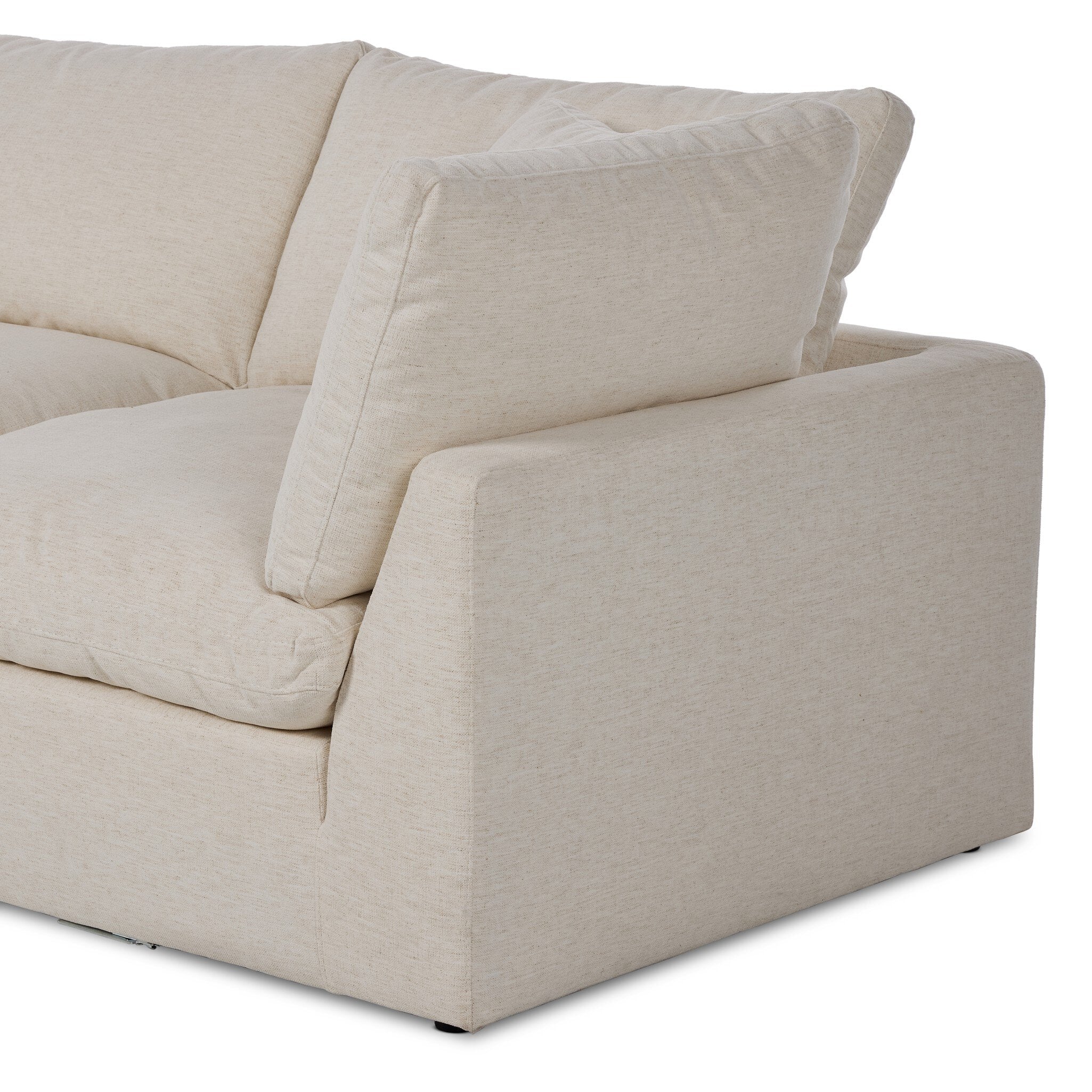 Four Hands Stevie Crypton Nomad Snow 3 Piece Sectional Sofa — close-up of the surface