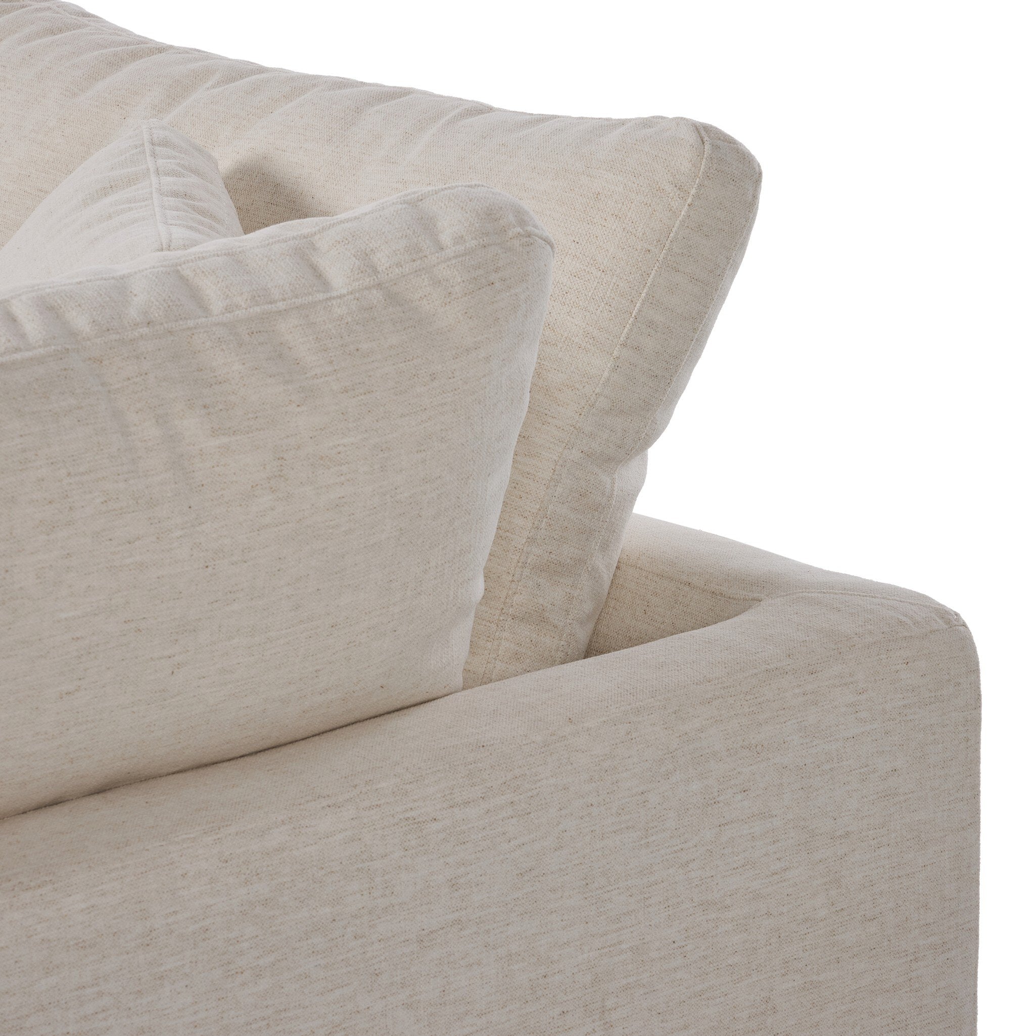 Four Hands Stevie Crypton Nomad Snow 3 Piece Sectional Sofa — construction detail