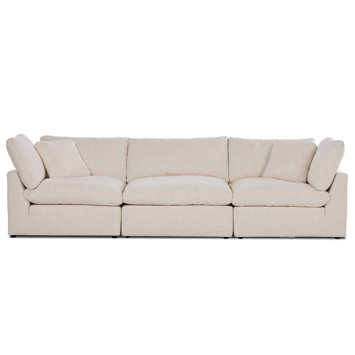 Four Hands Stevie Crypton Nomad Snow 3 Piece Sectional Sofa — front view