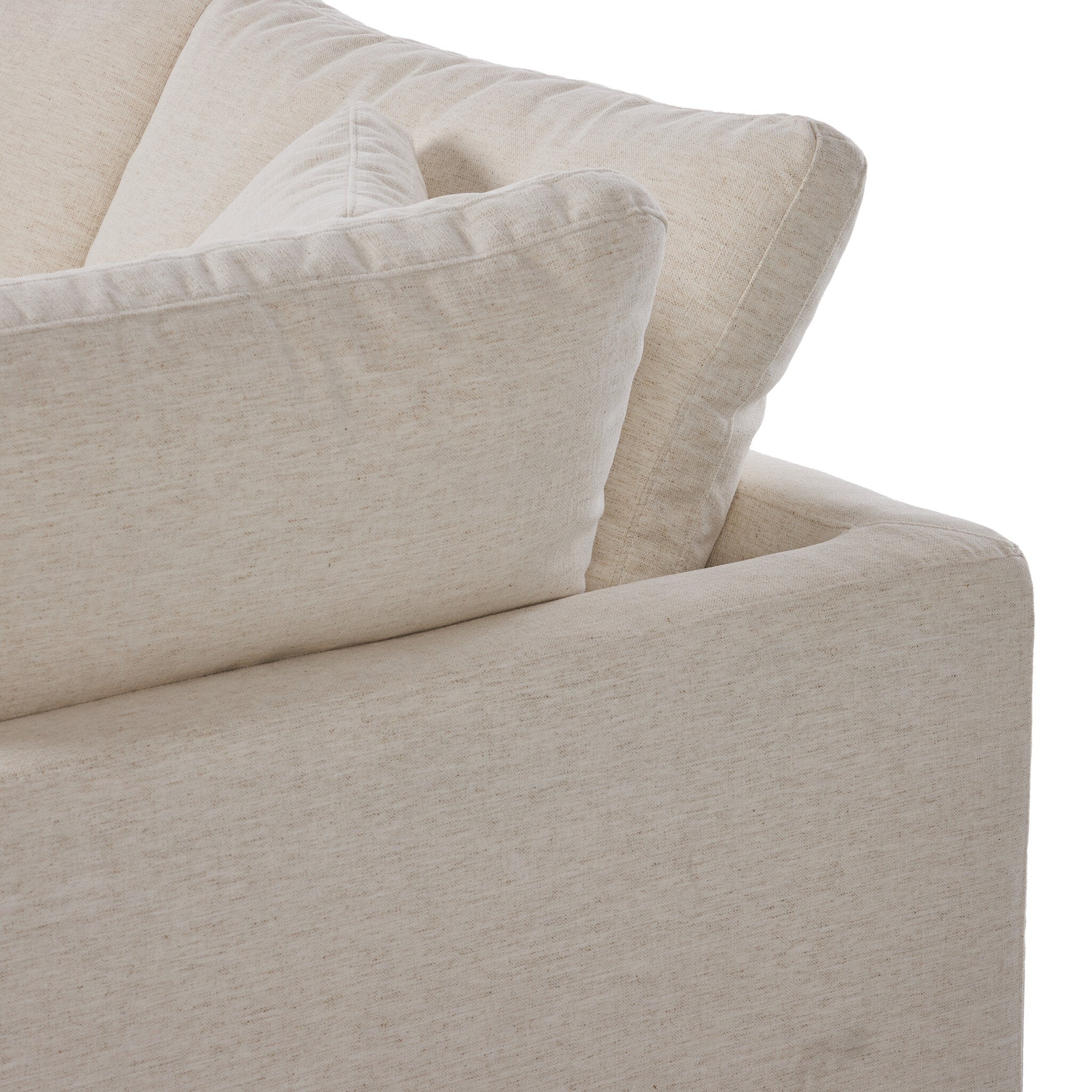 Four Hands Stevie Crypton Nomad Snow 3 Piece Sectional Sofa — construction detail
