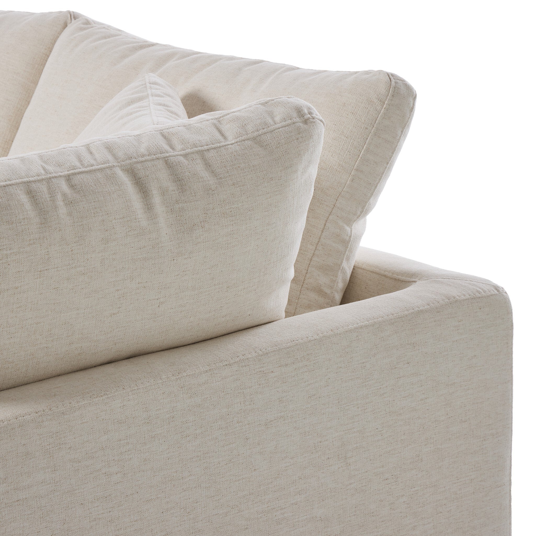 Four Hands Stevie Crypton Nomad Snow 4 Piece Sectional Sofa w/Ottoman — construction detail