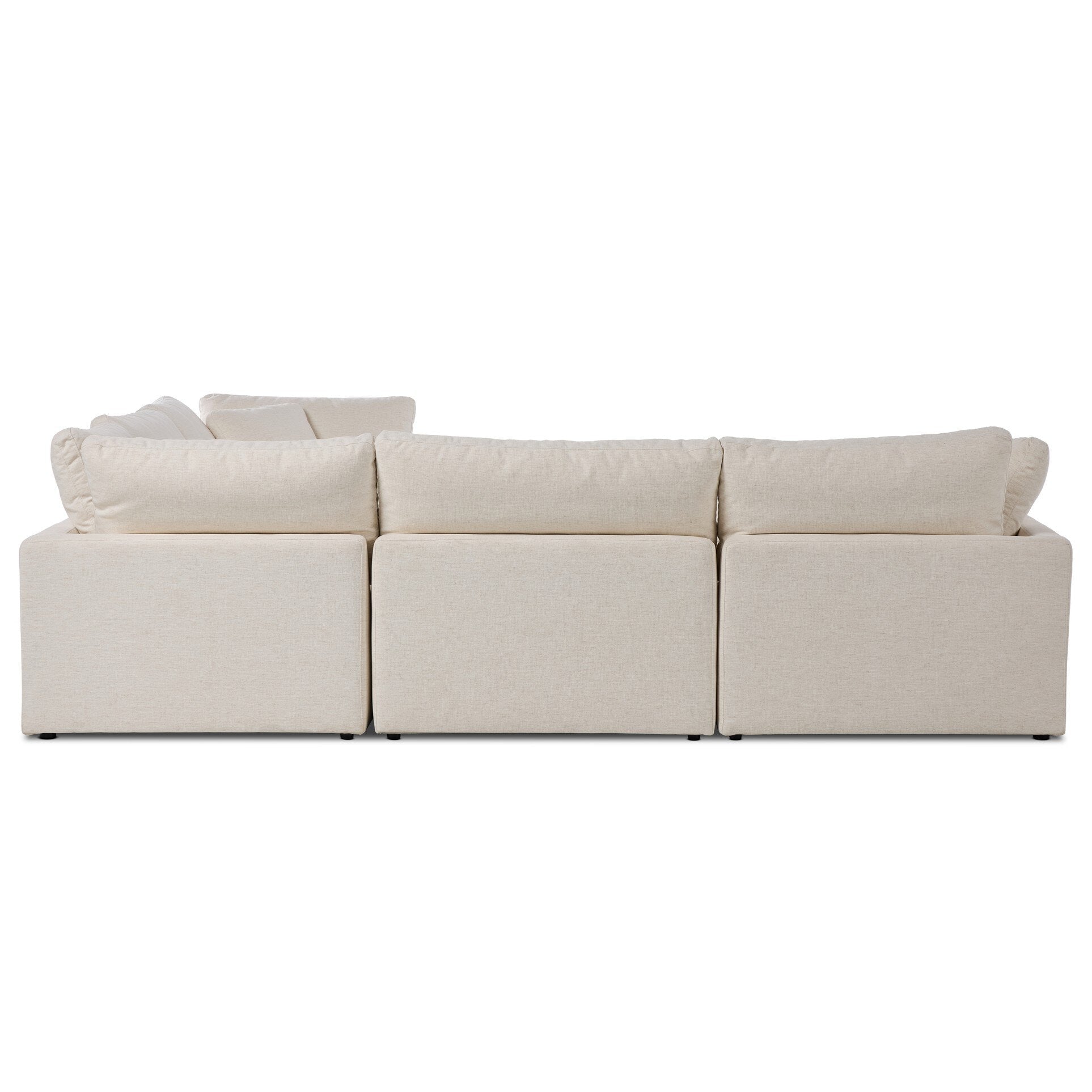 Four Hands Stevie Crypton Nomad Snow 5 Piece Sectional Sofa — back view