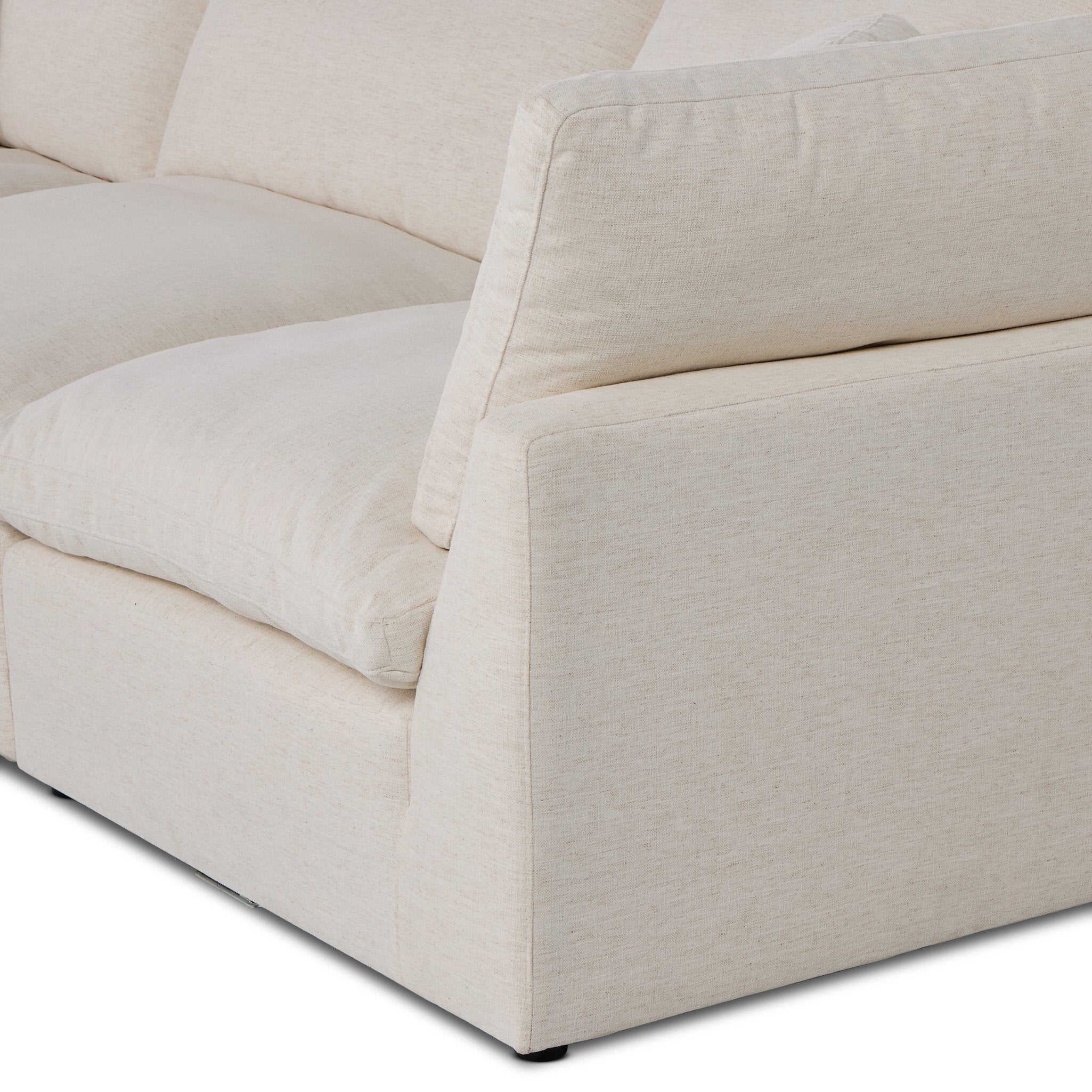 Four Hands Stevie Crypton Nomad Snow 5 Piece Sectional Sofa — close-up of the surface
