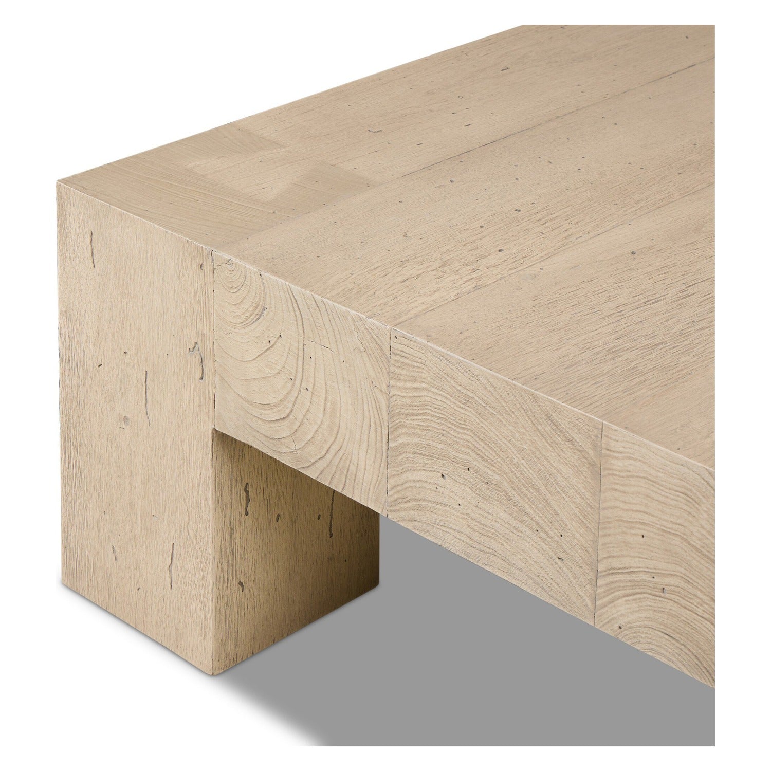 Four Hands Abaso Whitewash Rustic Coffee Table