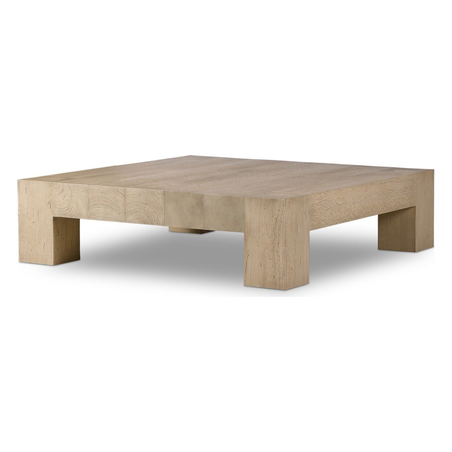 Four Hands Abaso Whitewash Rustic Coffee Table