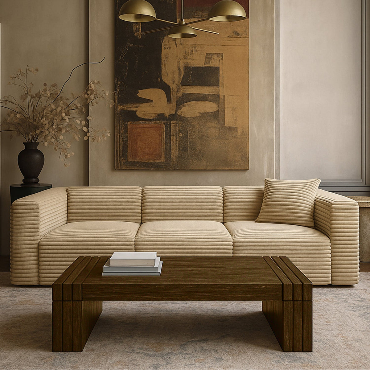 Stanton Brown Oak Veneer And Solid Wood Coffee Table