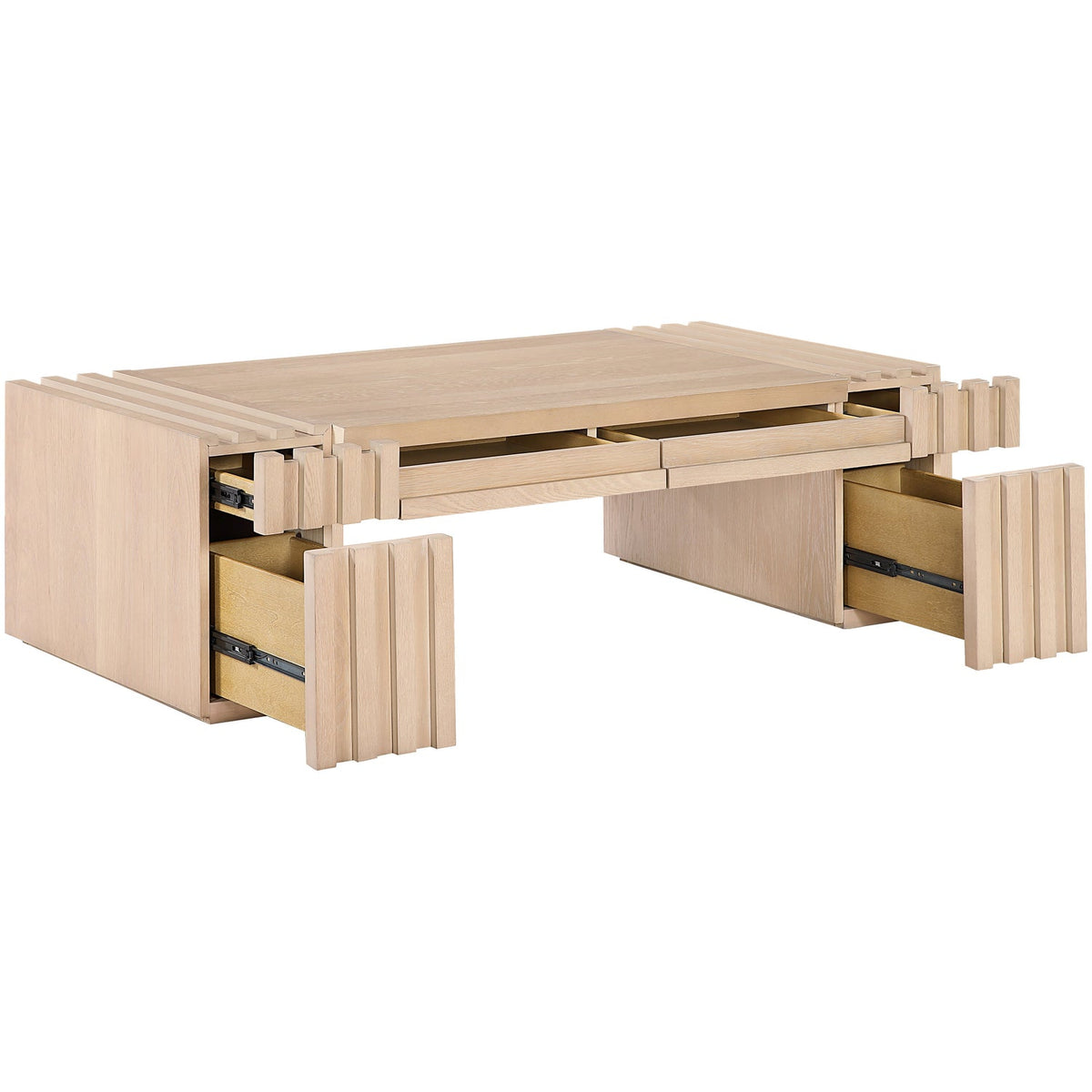 Stanton Natural Oak Veneer And Solid Wood Coffee Table