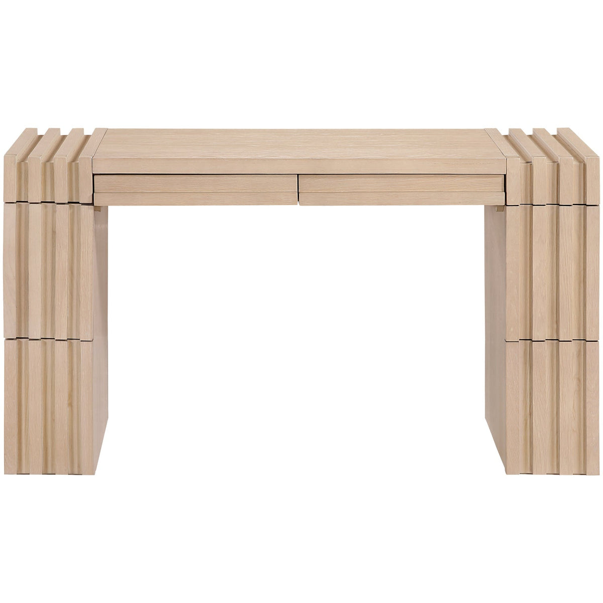 Stanton Natural Oak Veneer And Solid Wood Console Table
