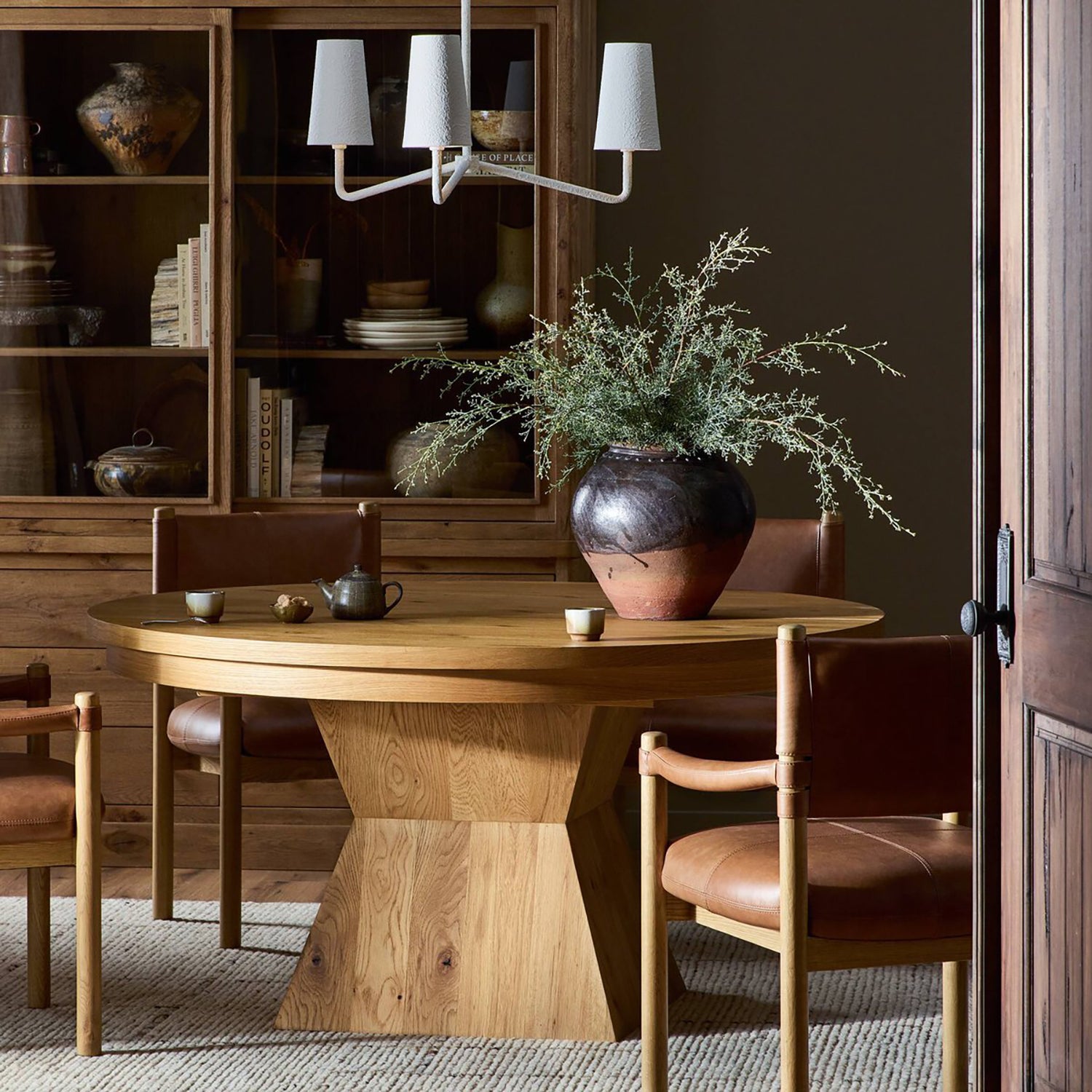 Four Hands Leif Round Extension Dining Table