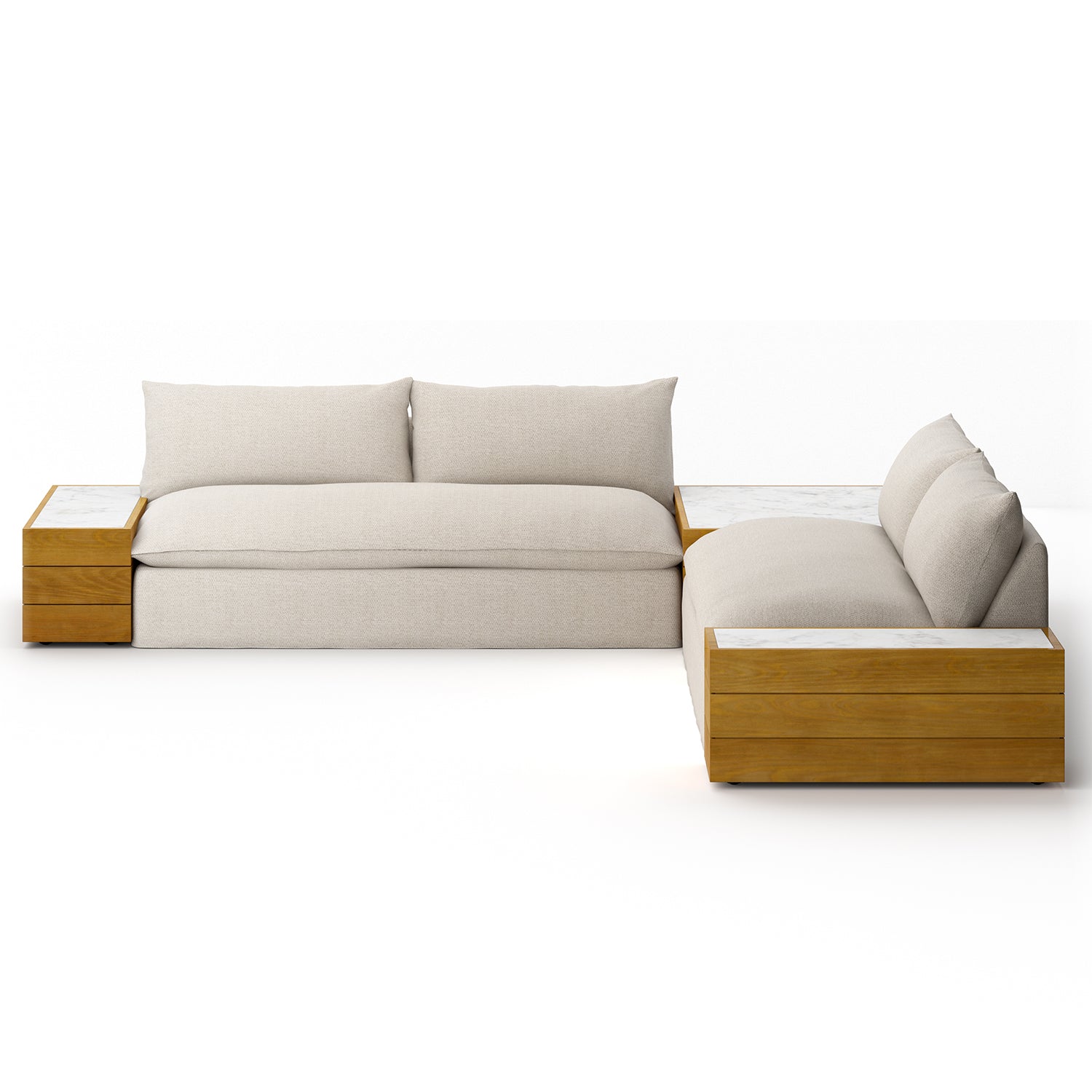 Four Hands Grant 2 Piece Outdoor Sectional Sofa - Final Sale