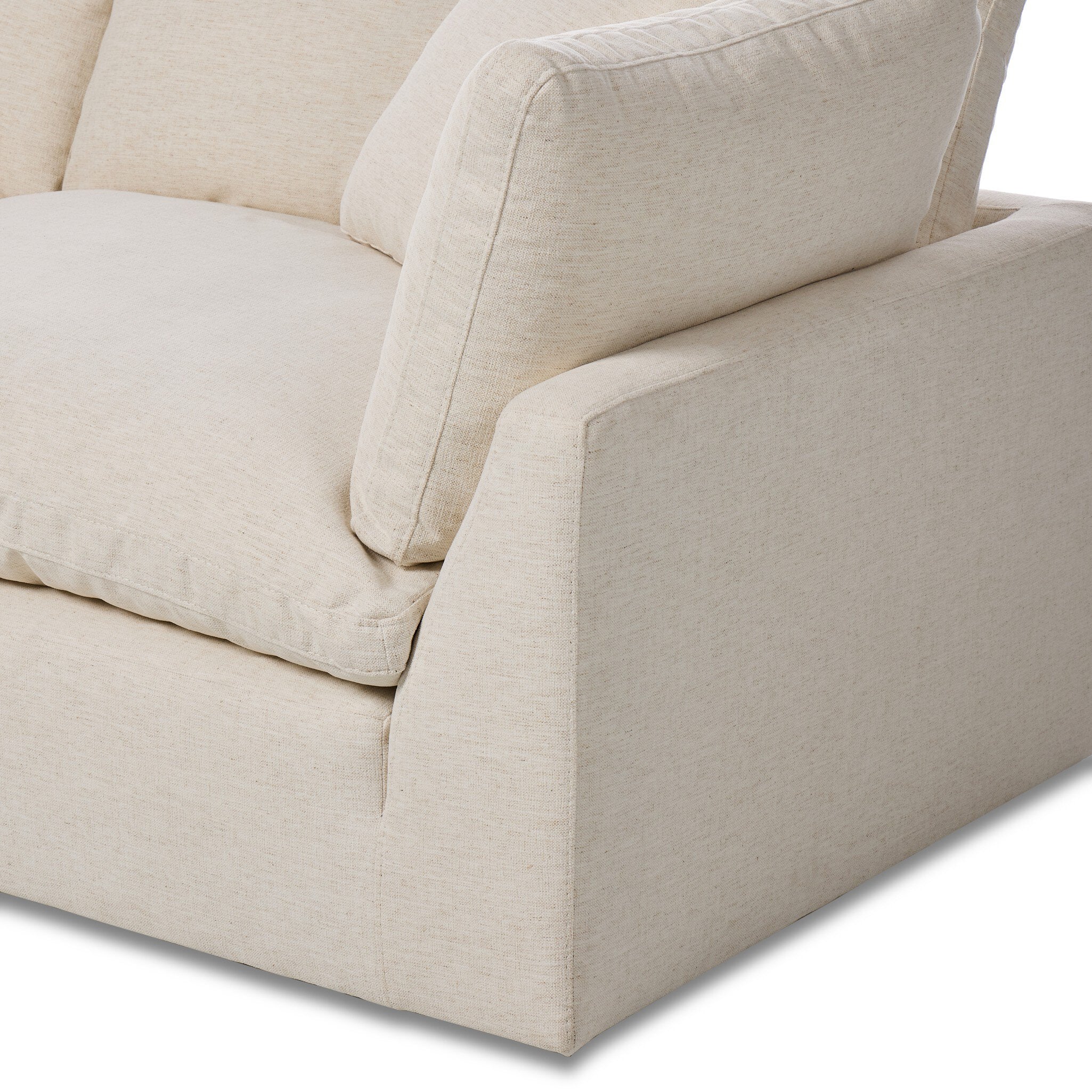 Four Hands Stevie Crypton Nomad Snow Sofa — close-up of the surface