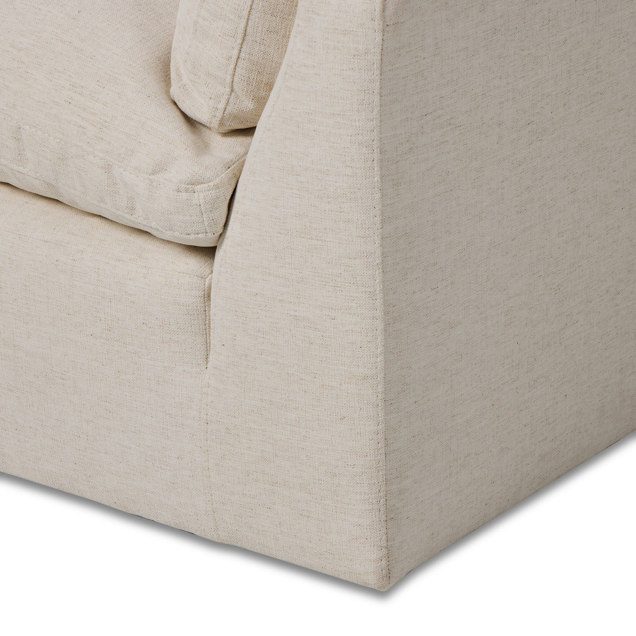 Four Hands Stevie Crypton Nomad Snow Sofa — edge and joinery detail
