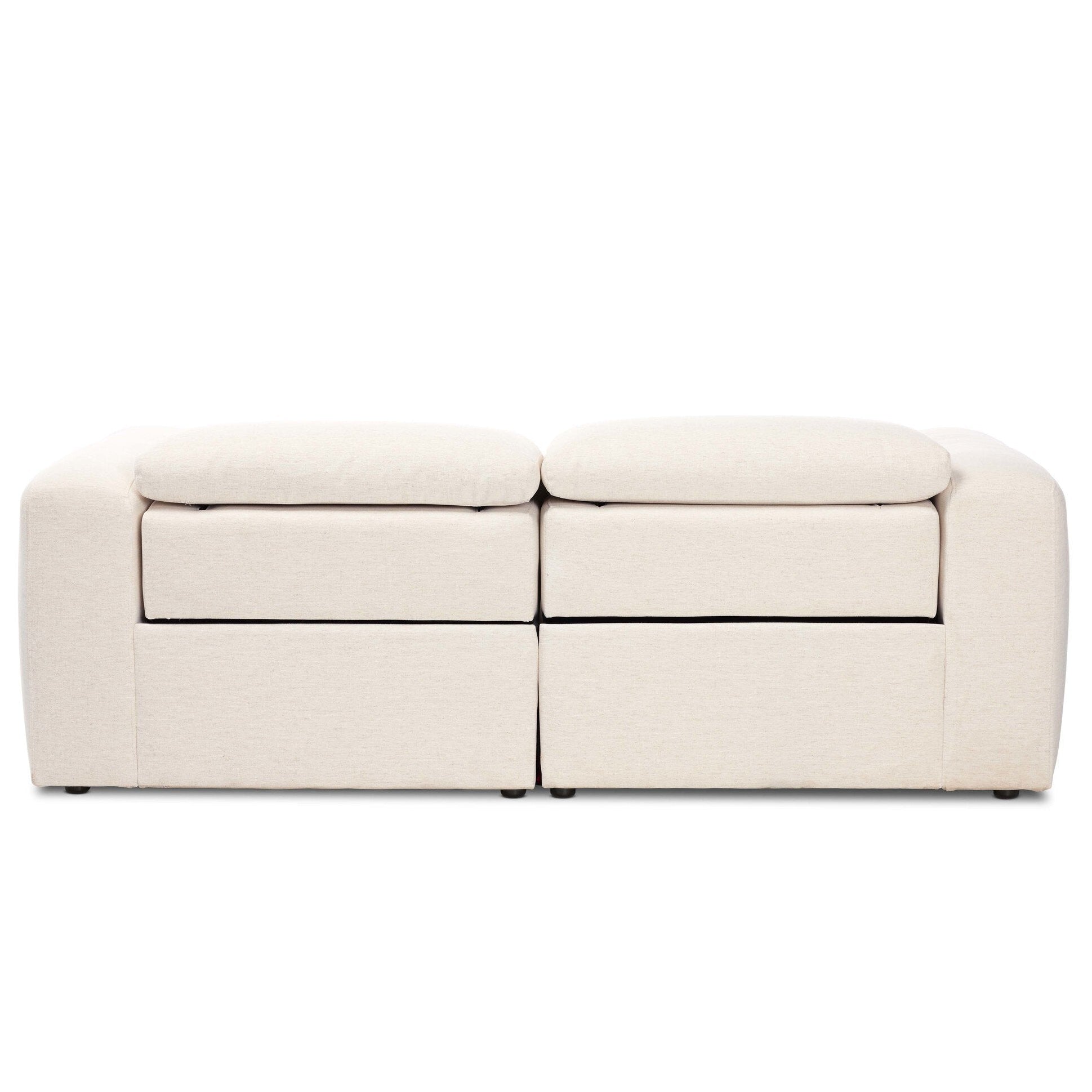 Four Hands Radley Crypton Nomad Snow Power Recliner 2 Piece Sectional Sofa back view