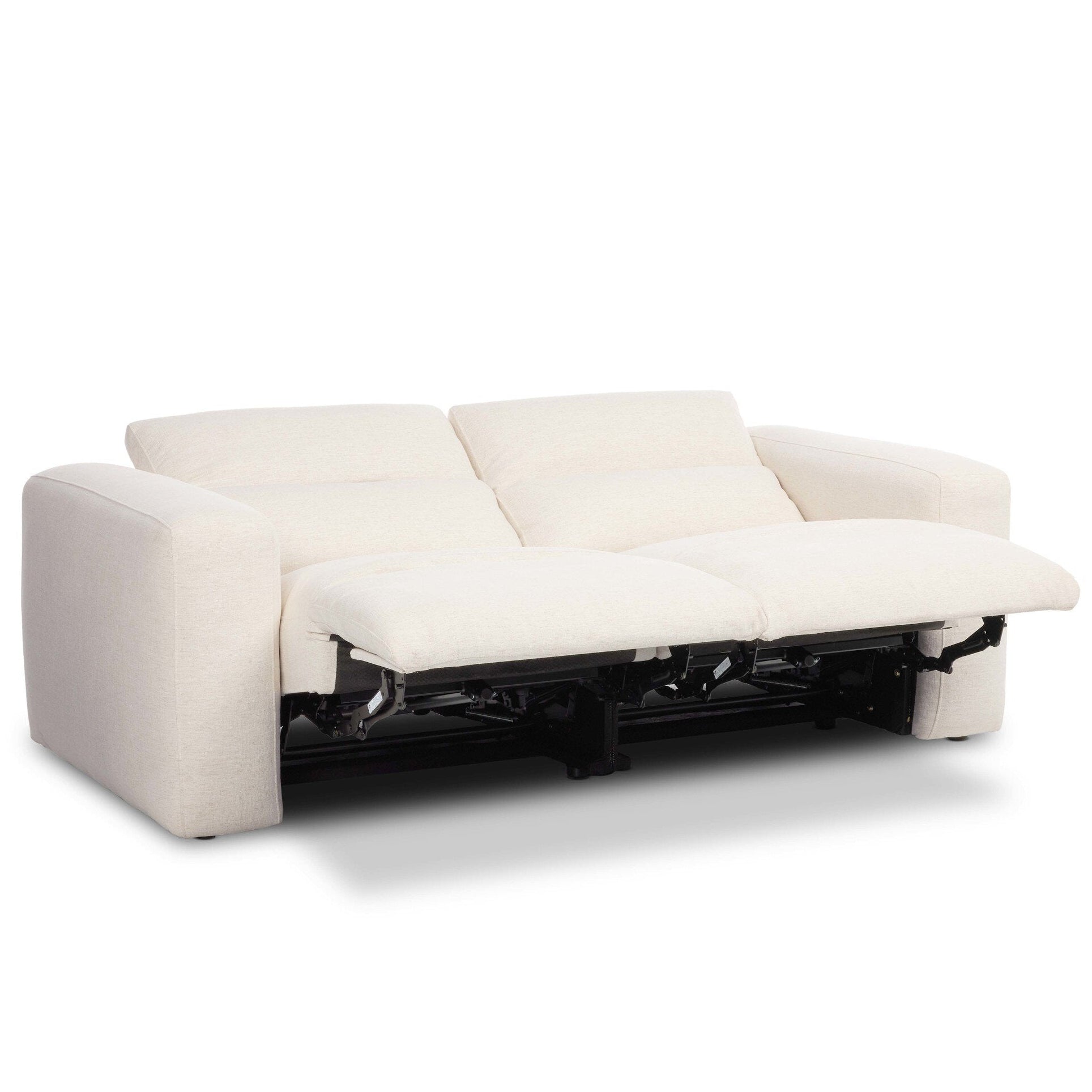 Four Hands Radley Crypton Nomad Snow Power Recliner 2 Piece Sectional Sofa shown open