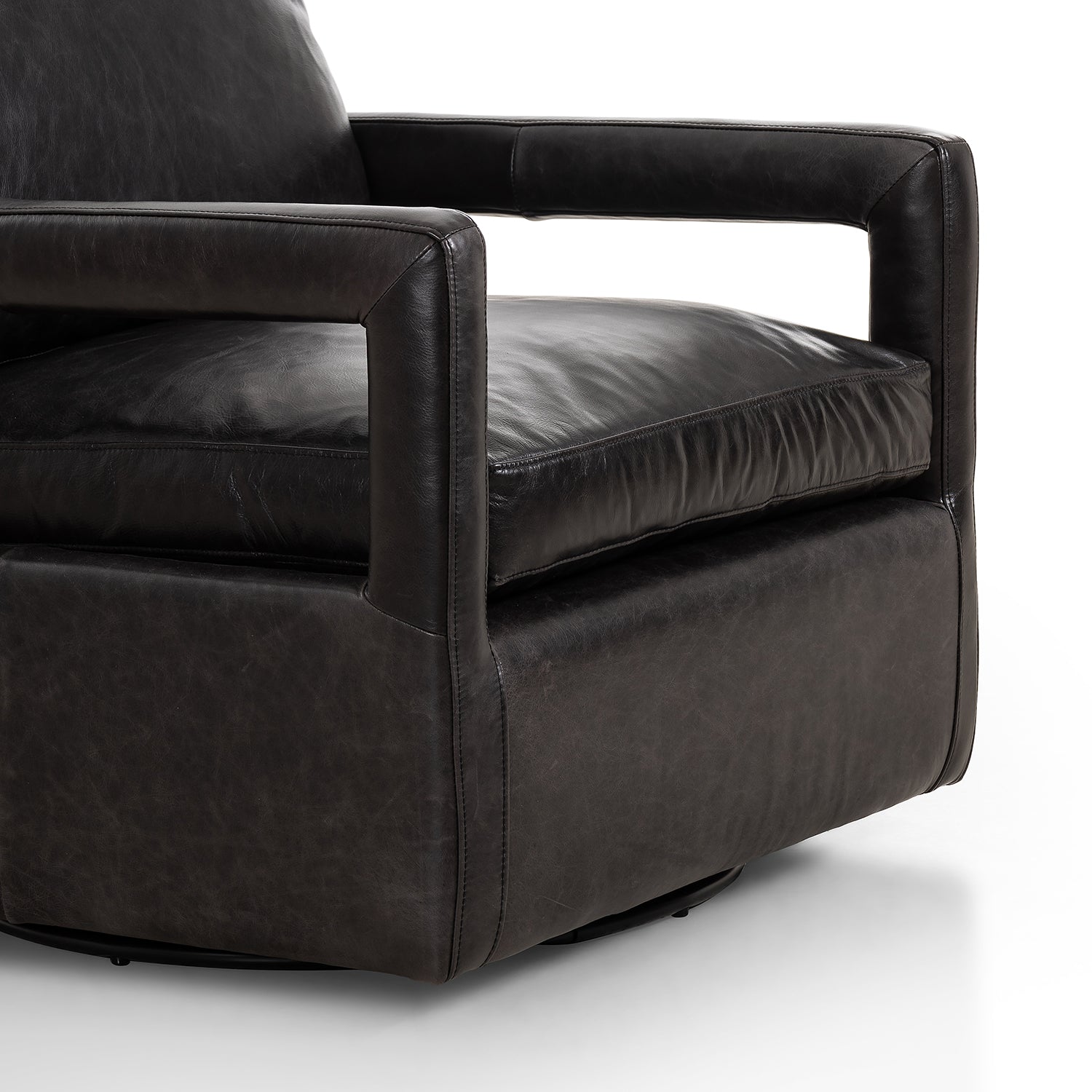 Four Hands Olson Leather Swivel Chair