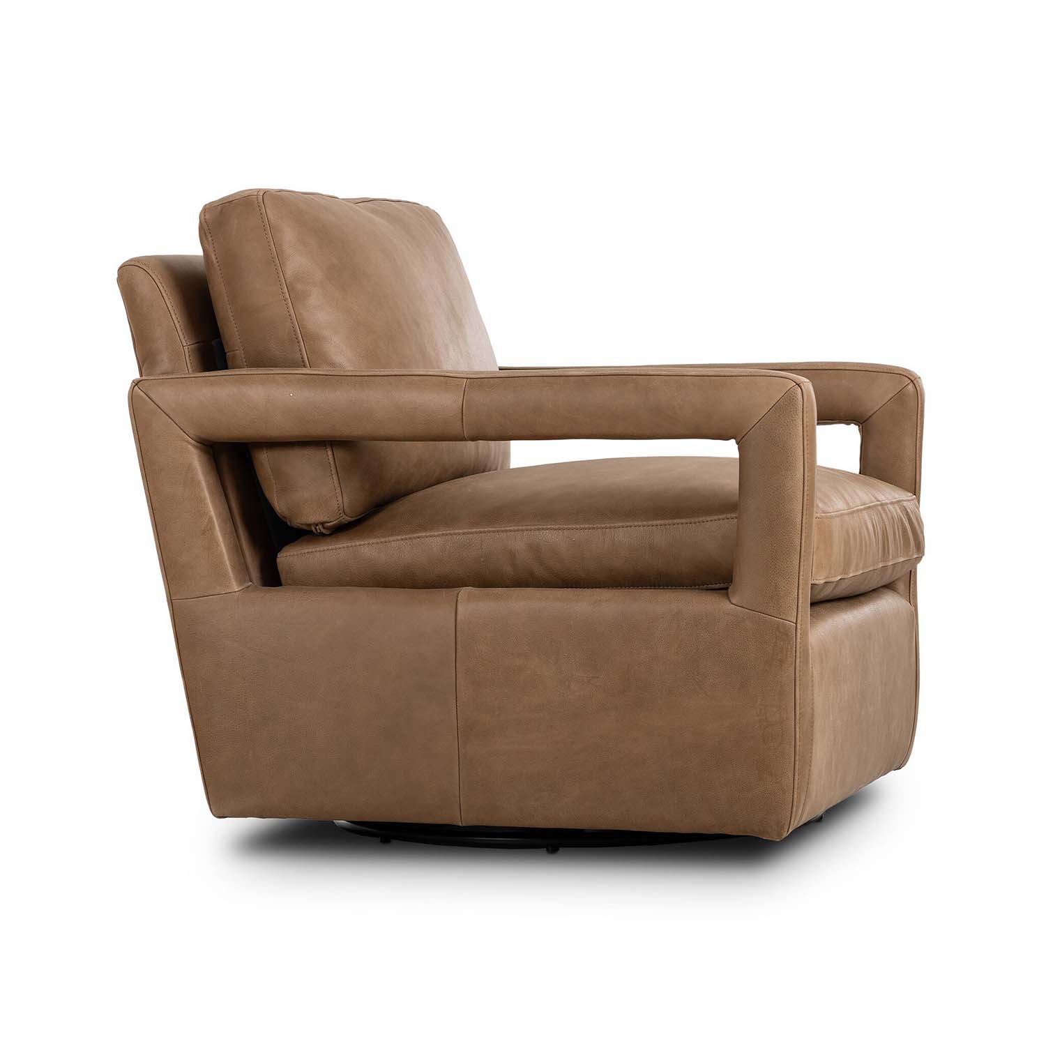 Four Hands Olson Leather Swivel Chair
