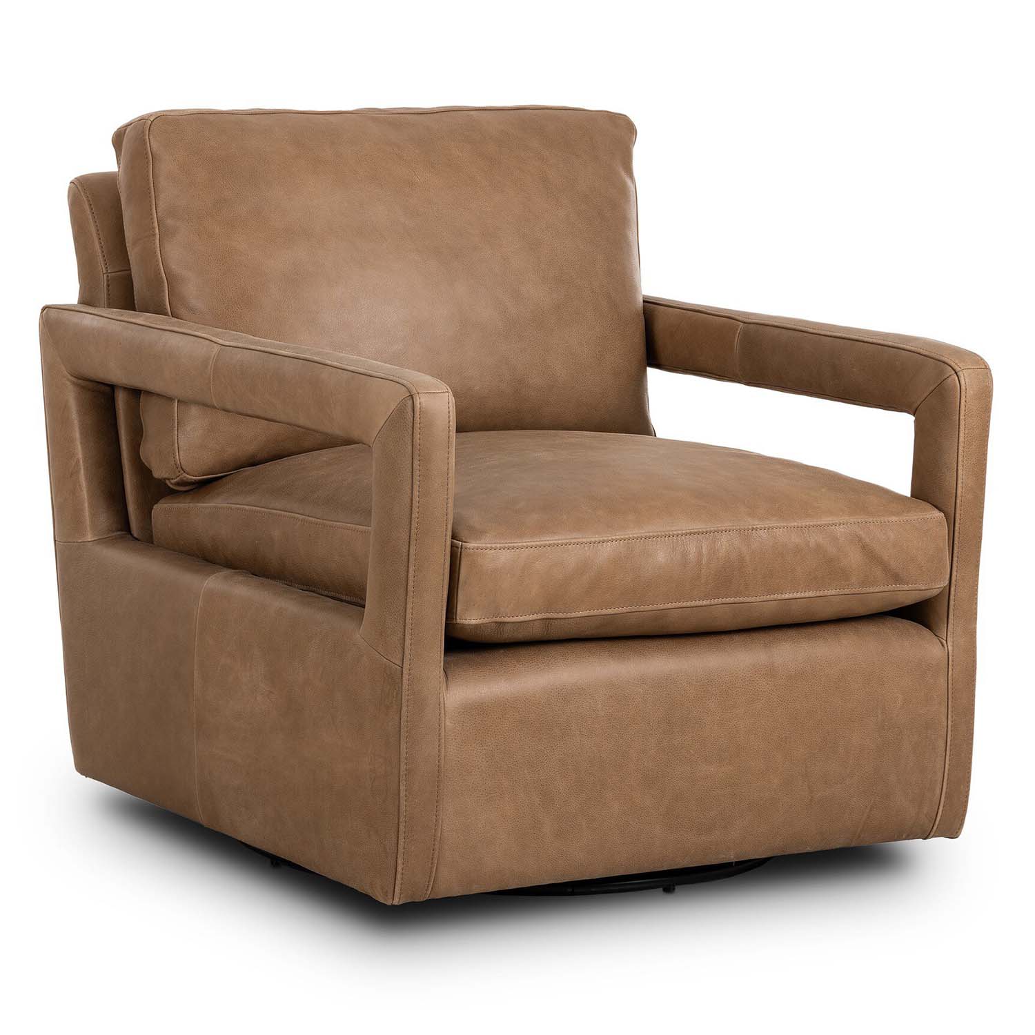 Four Hands Olson Leather Swivel Chair