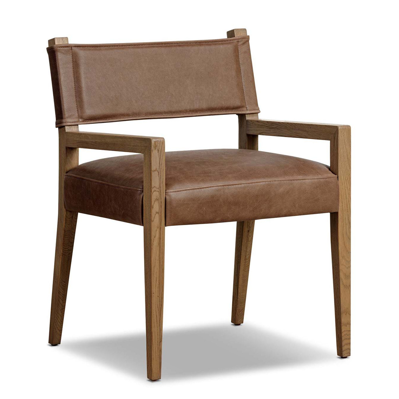 Four Hands Ferris Leather Dining Armchair Set of 2