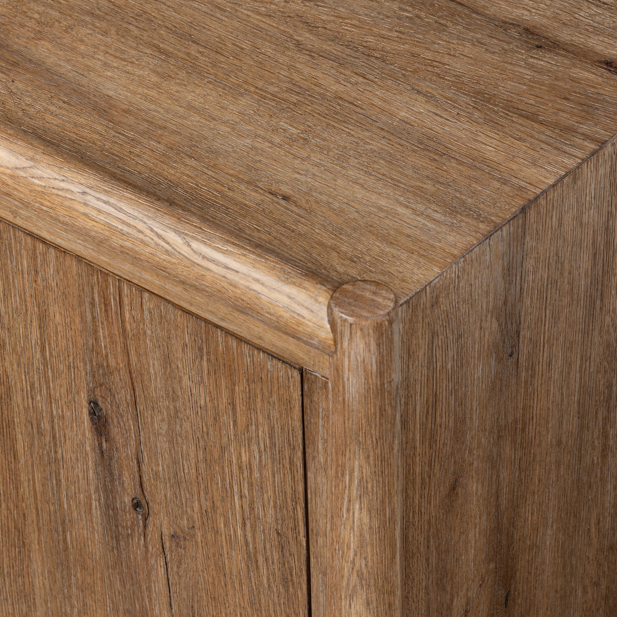 Four Hands Glenview Weathered Oak Media Console — Solid Oak