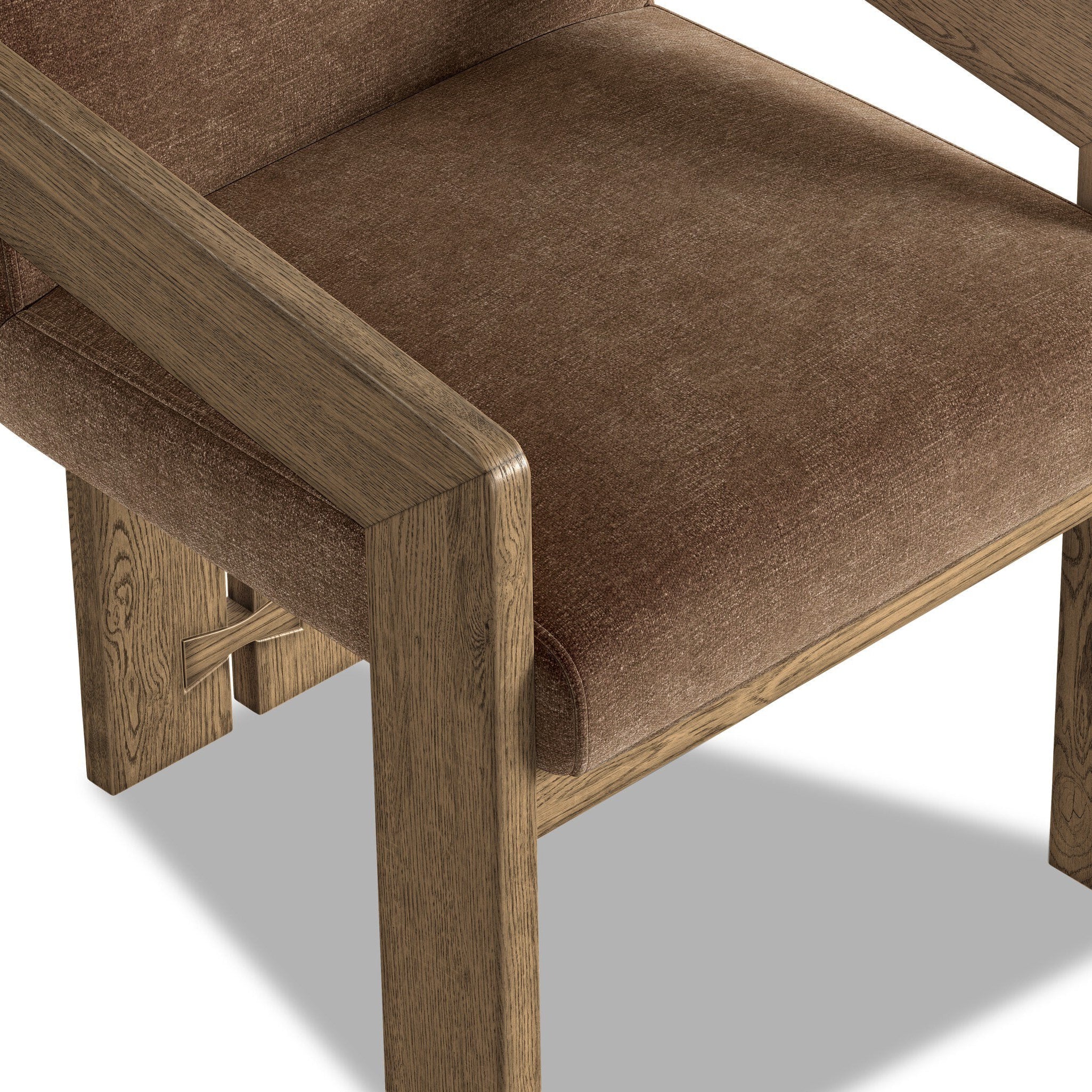 Four Hands Roxy Altair Mushroom Dining Armchair — Smoked Grey