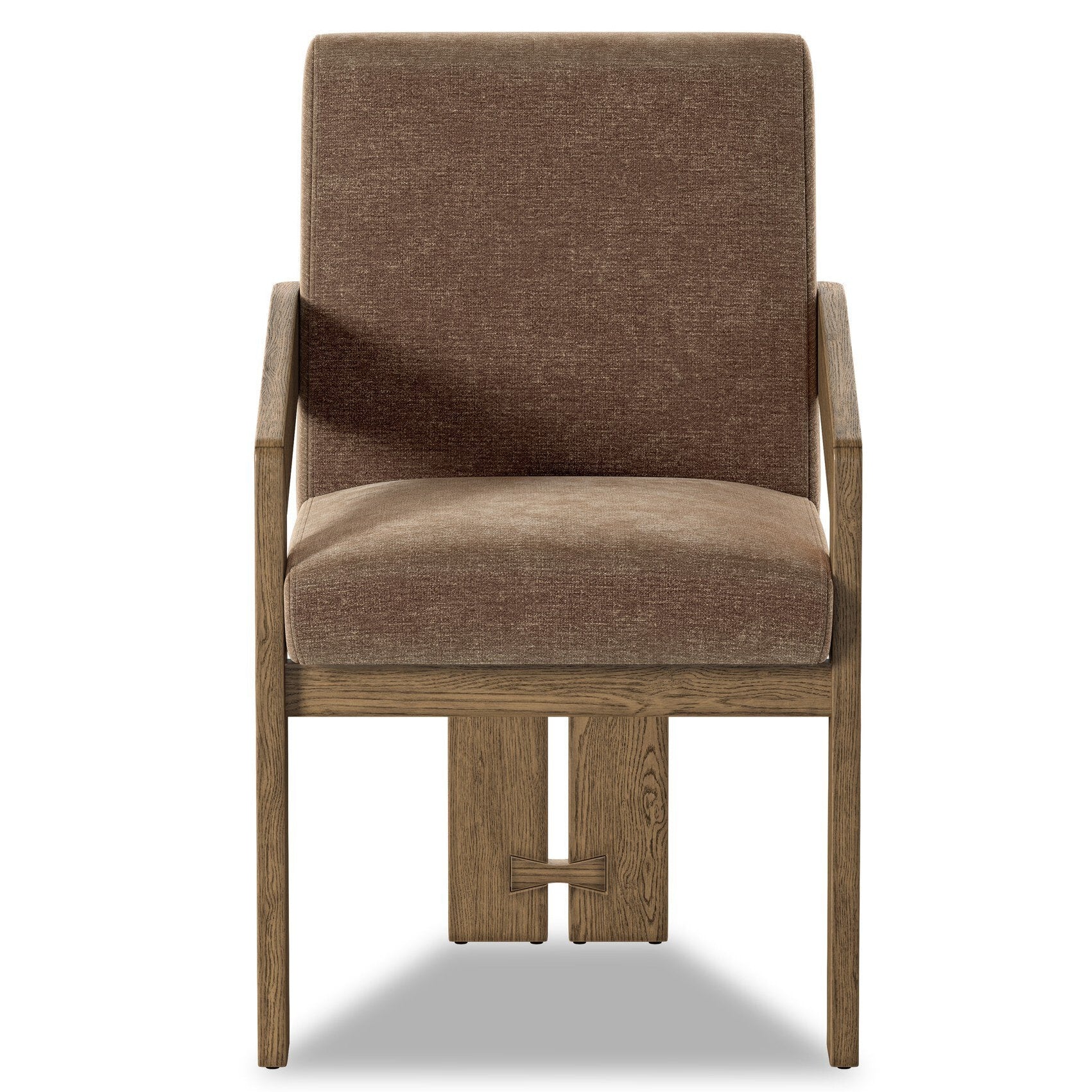Four Hands Roxy Altair Mushroom Dining Armchair front view
