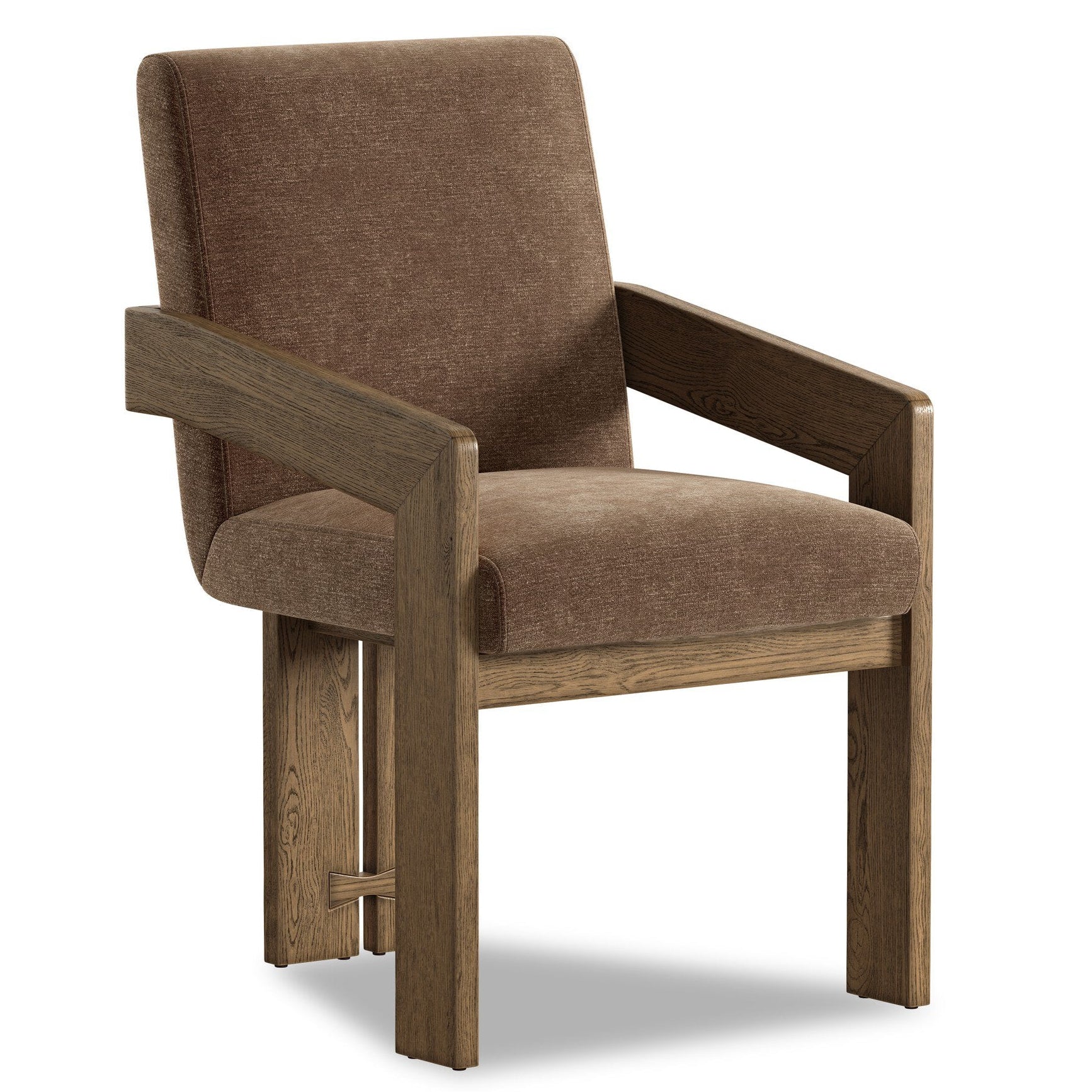 Four Hands Roxy Altair Mushroom Dining Armchair full product view