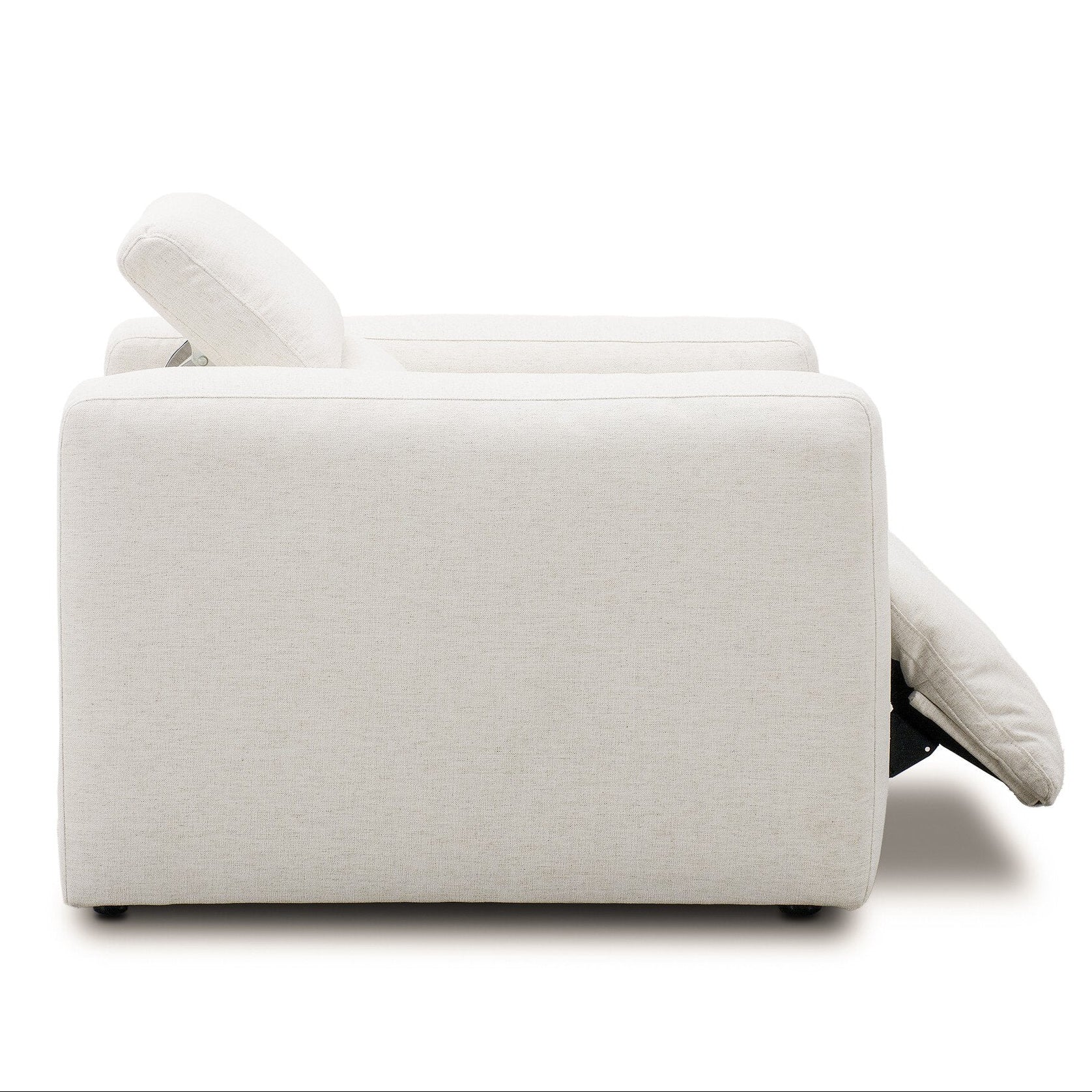Four Hands Radley Crypton Nomad Snow Power Recliner - shown open 3