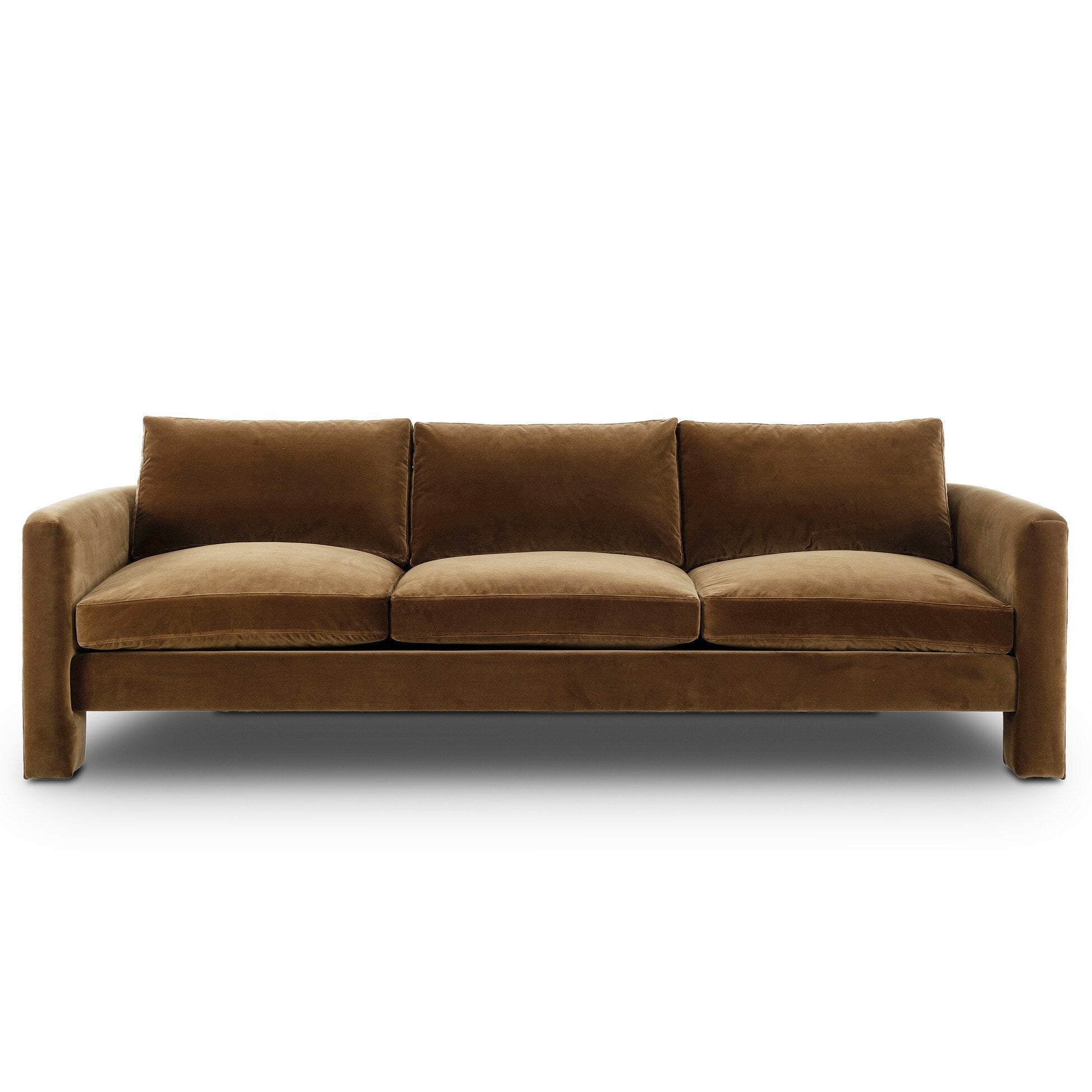 Four Hands Katya Surrey Ochre 97in Sofa - front view