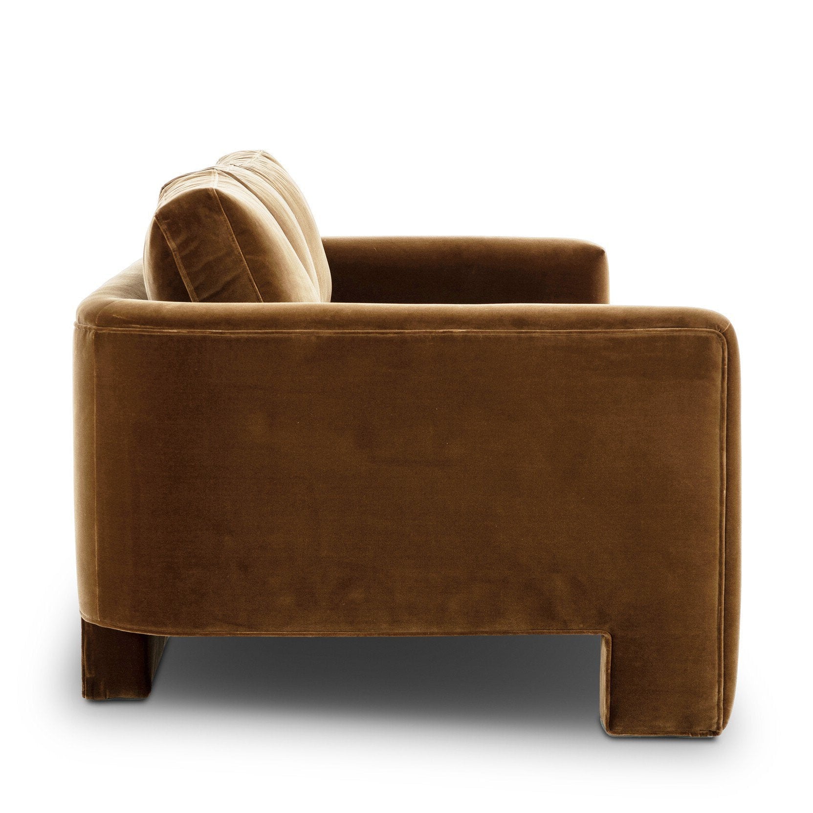 Four Hands Katya Surrey Ochre 97in Sofa - side profile