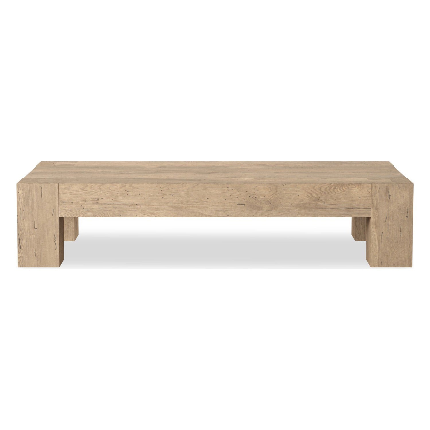 Four Hands Abaso Whitewash Rustic Rectangular Coffee Table