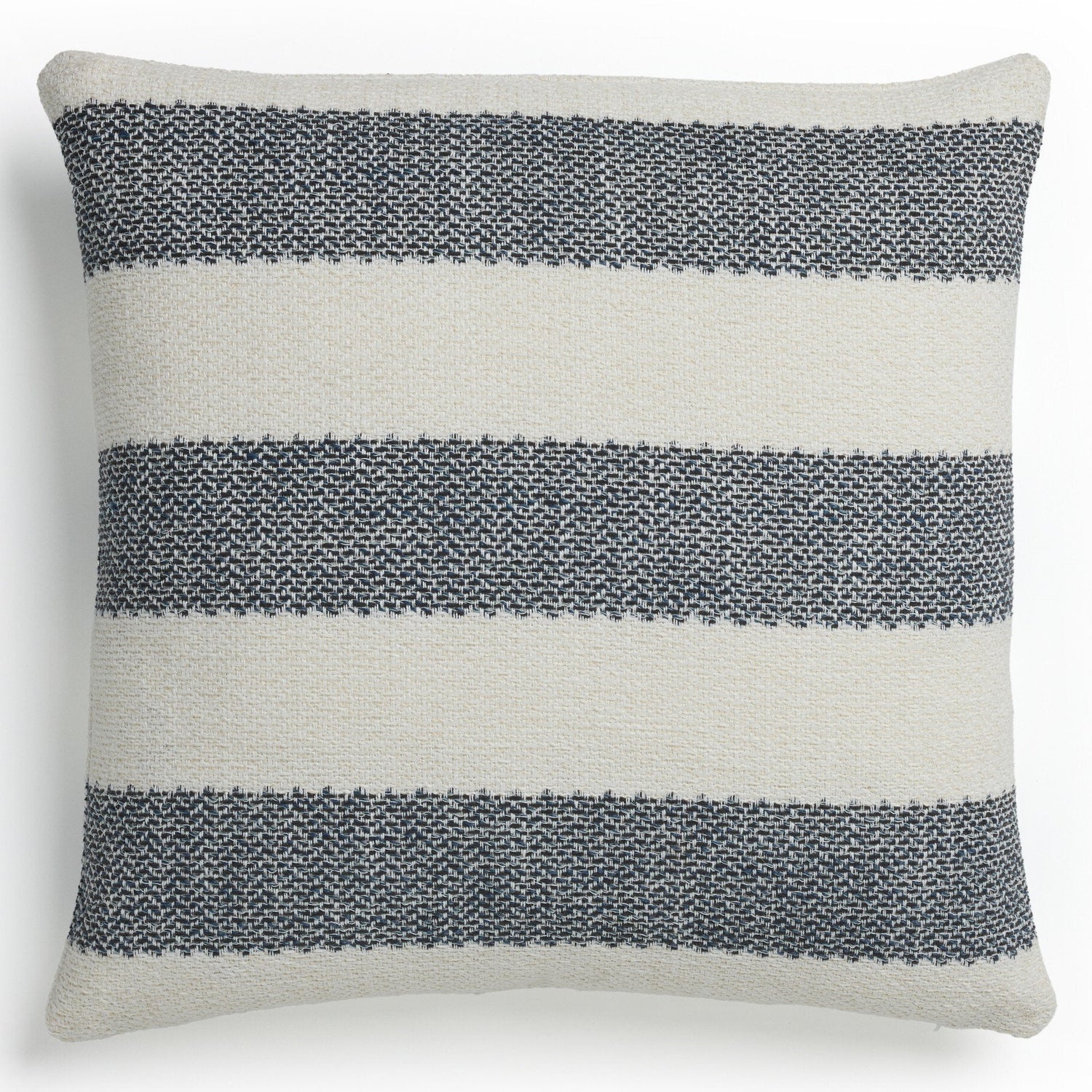 Four Hands Tarbett Stripe Tarbett Navy Outdoor Throw Pillow - styled view