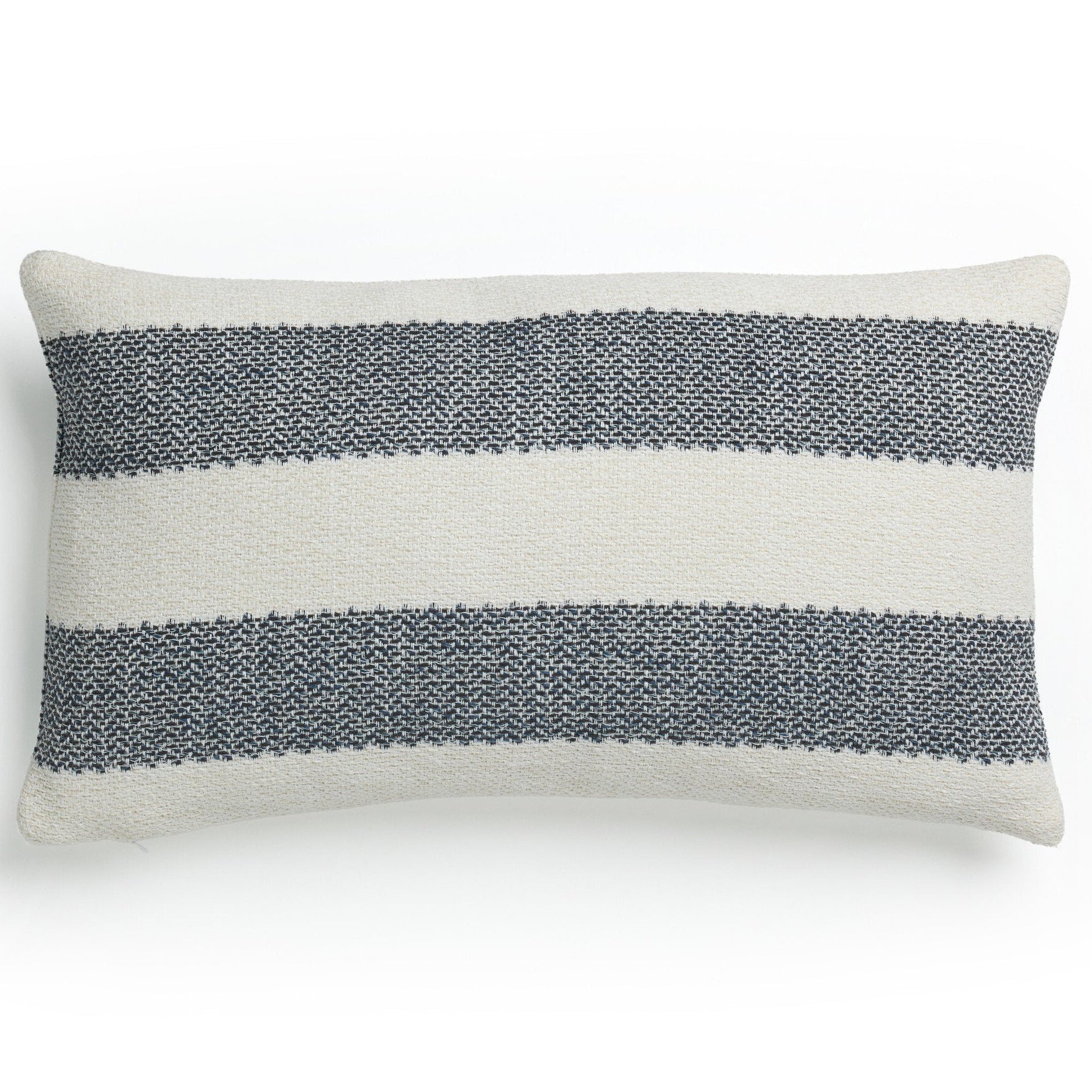 Four Hands Tarbett Stripe Tarbett Navy Outdoor Throw Pillow - styled view 2