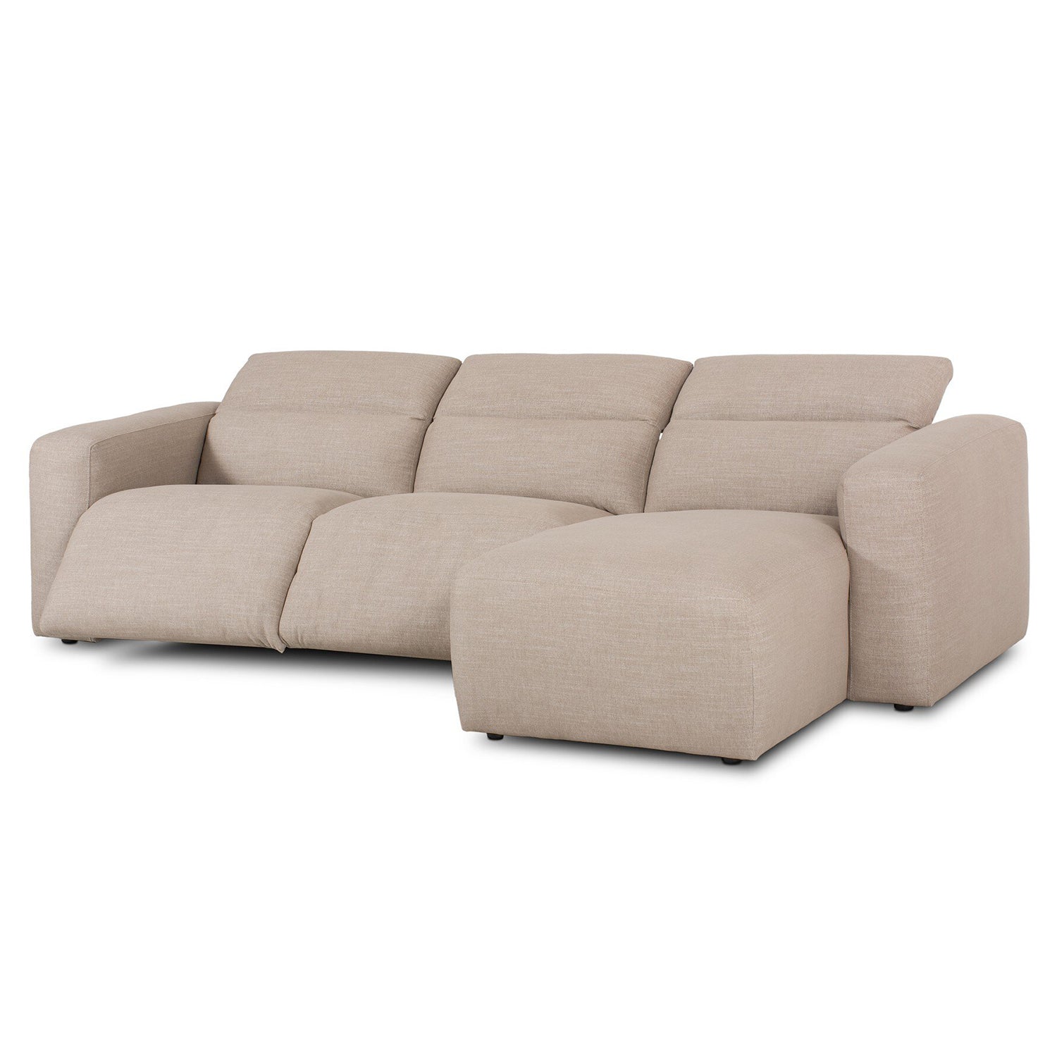 Four Hands Radley Power Recliner 3-Piece Sectional Sofa with Chaise