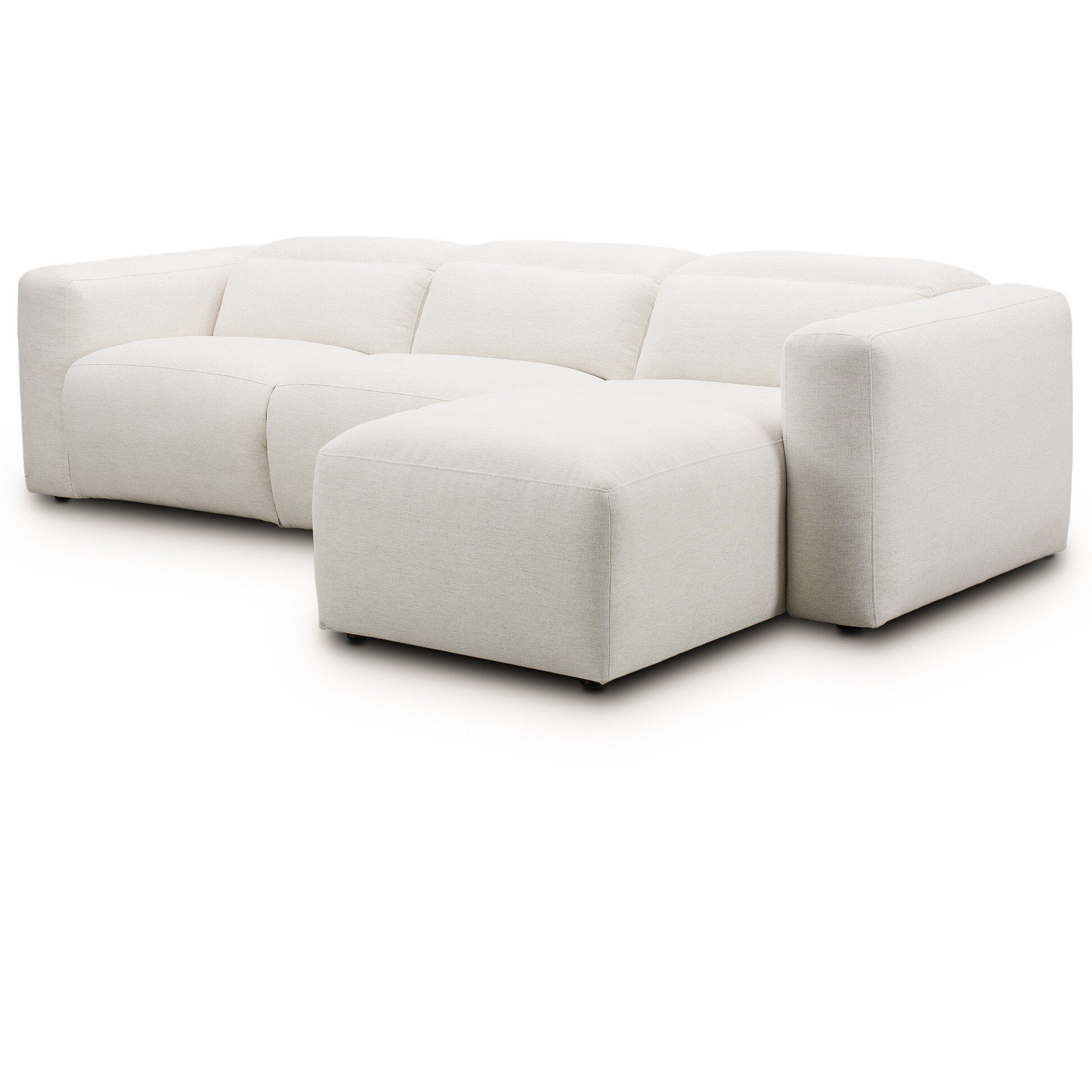 Four Hands Radley Crypton Nomad Snow Power Recliner 3 Piece Sectional Sofa w/Chaise styled view
