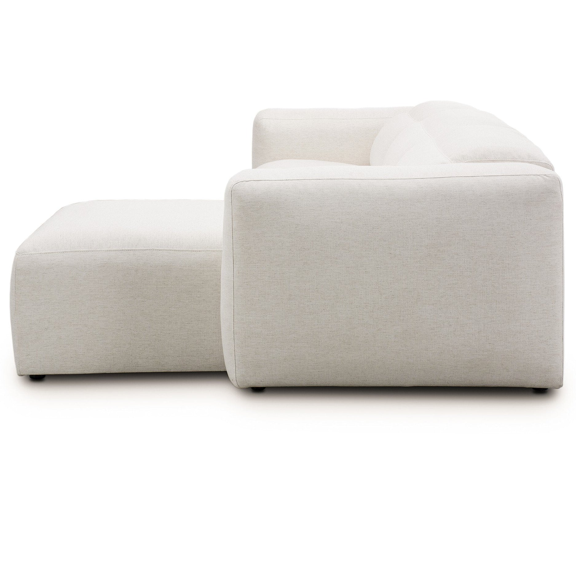 Four Hands Radley Crypton Nomad Snow Power Recliner 3 Piece Sectional Sofa w/Chaise side view
