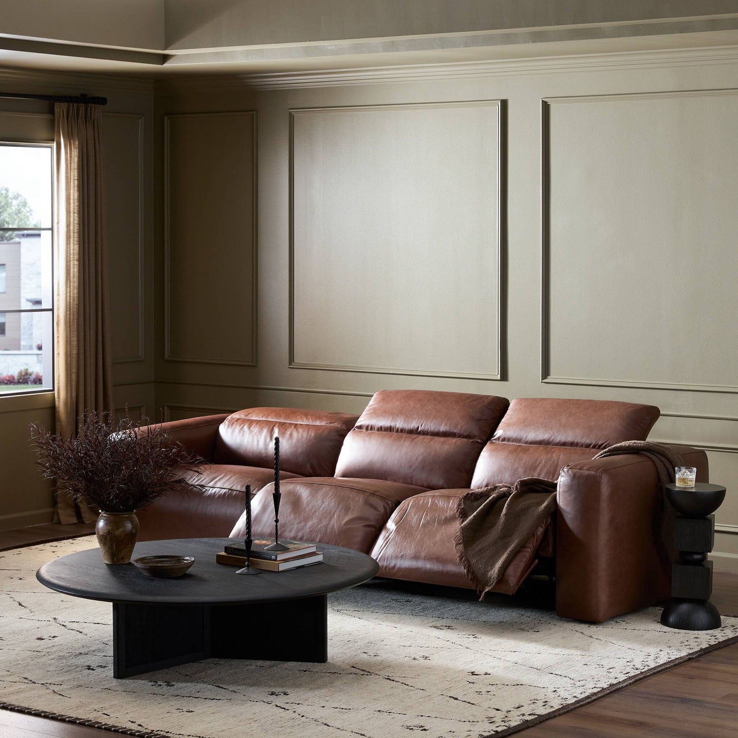 Four Hands Radley Power Recliner 3-Piece Sectional Sofa