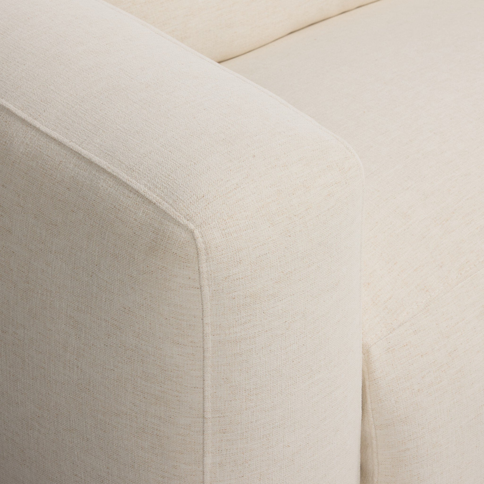 Four Hands Radley Crypton Nomad Snow Power Recliner 3 Piece Sectional Sofa close-up detail 2