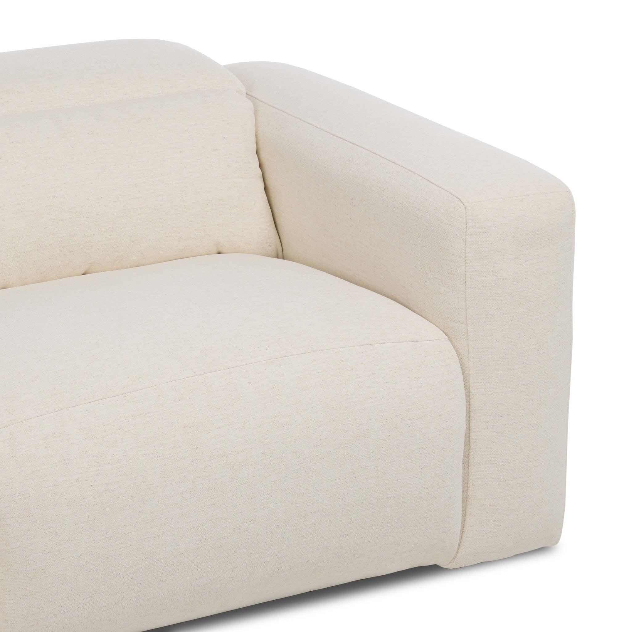 Four Hands Radley Crypton Nomad Snow Power Recliner 3 Piece Sectional Sofa close-up detail 4