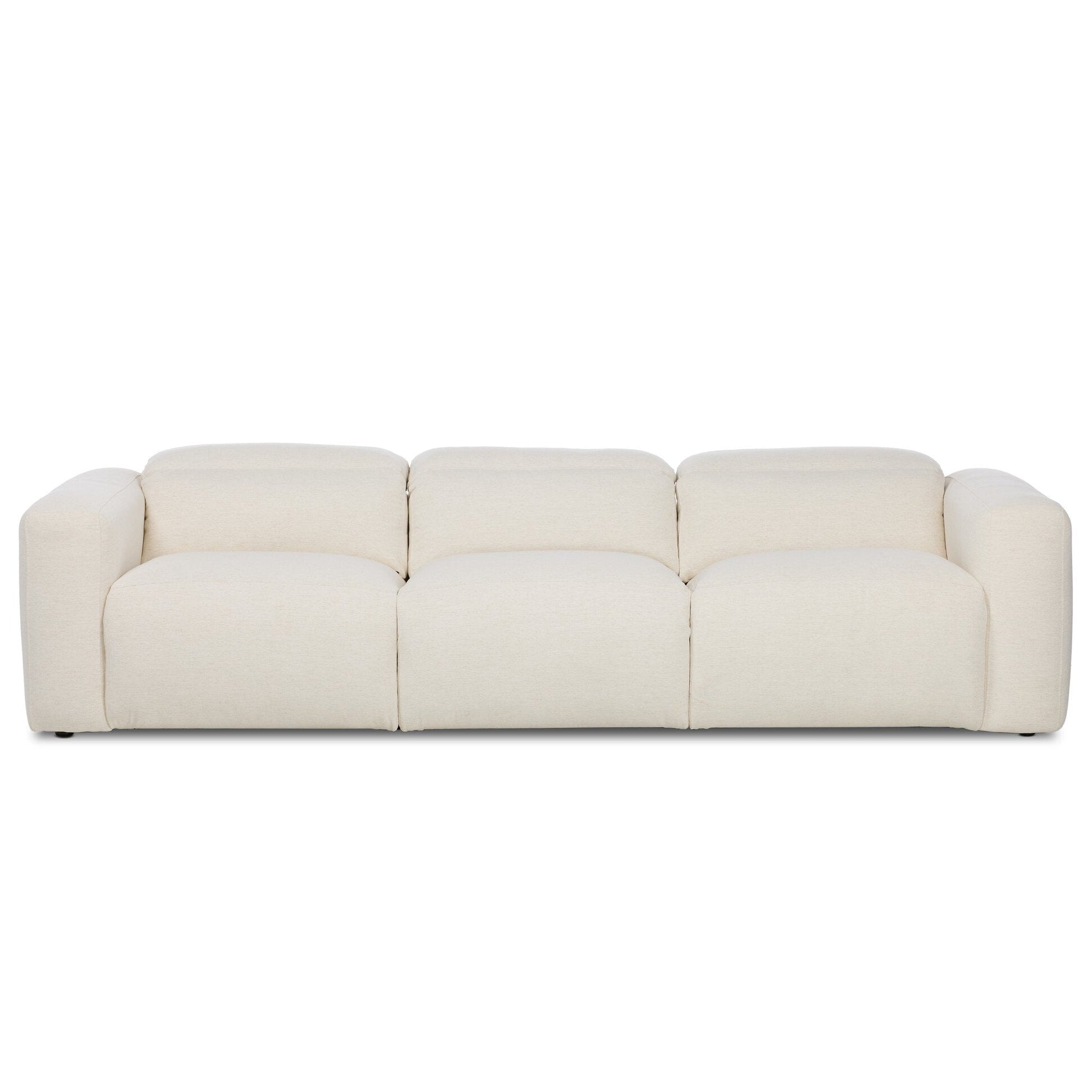 Four Hands Radley Crypton Nomad Snow Power Recliner 3 Piece Sectional Sofa front view