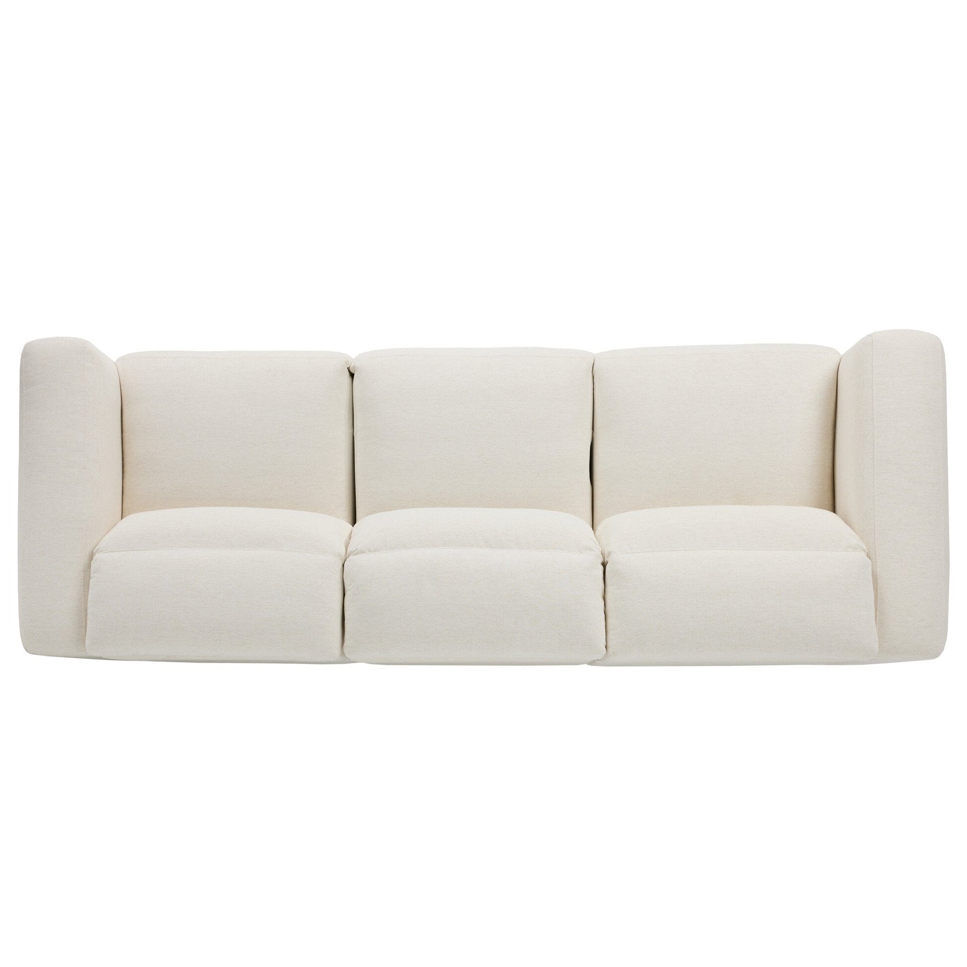Four Hands Radley Crypton Nomad Snow Power Recliner 3 Piece Sectional Sofa top view