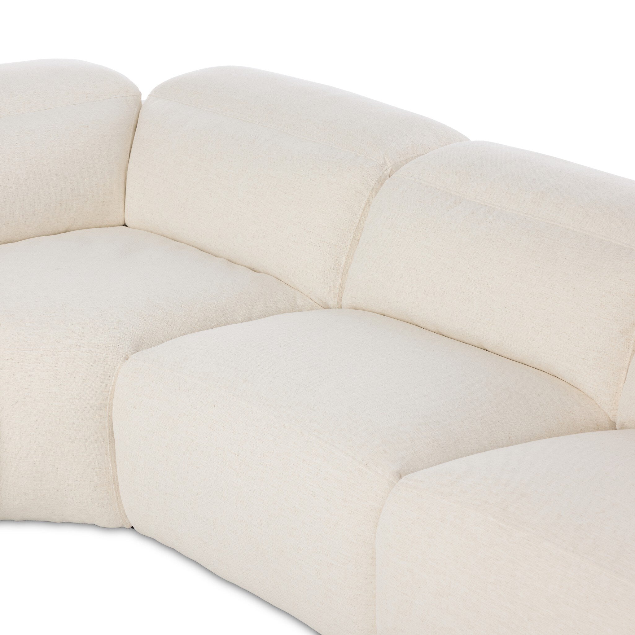 Four Hands Radley Crypton Nomad Snow Power Recliner 5 Piece Sectional Sofa close-up detail 4