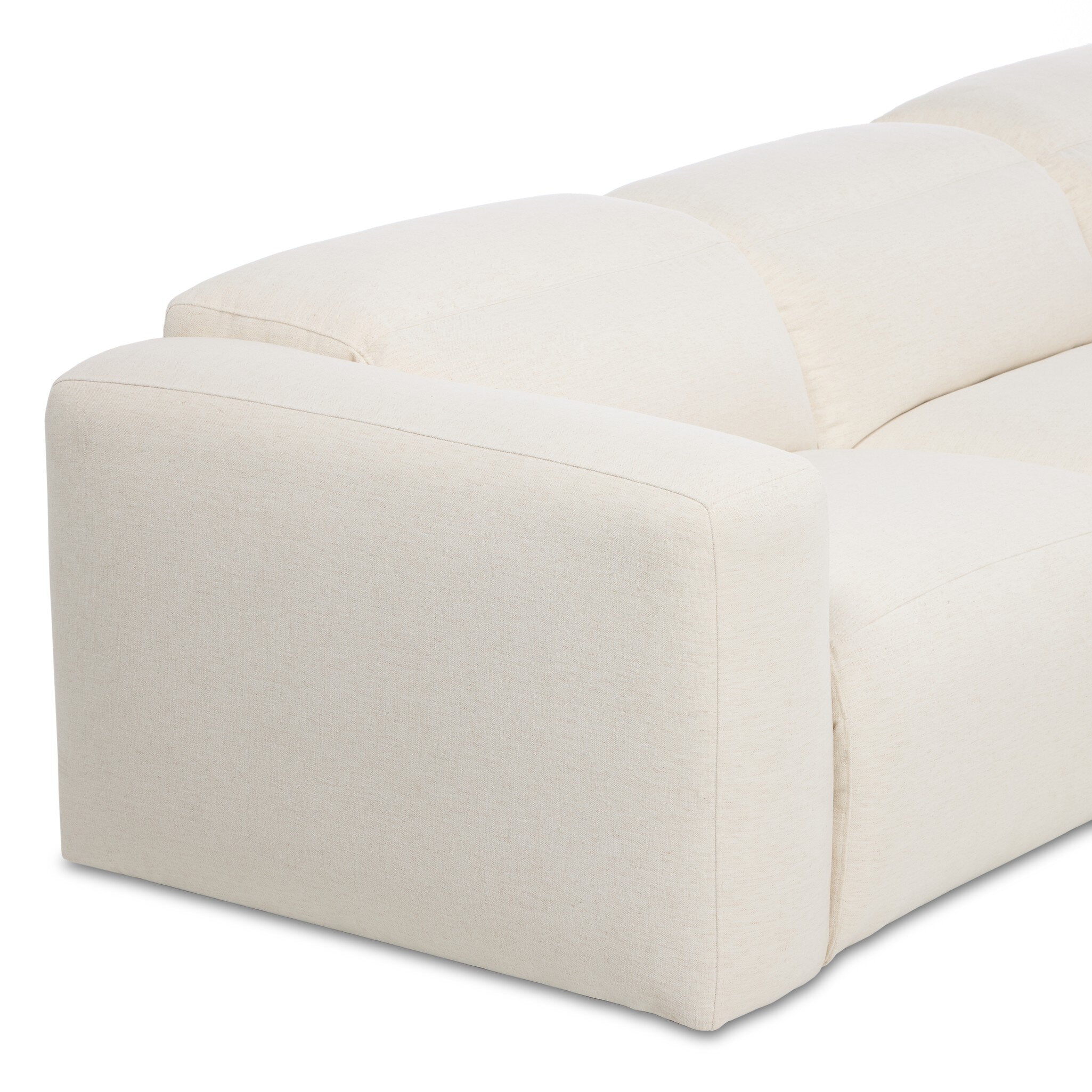 Four Hands Radley Crypton Nomad Snow Power Recliner 5 Piece Sectional Sofa close-up detail 5