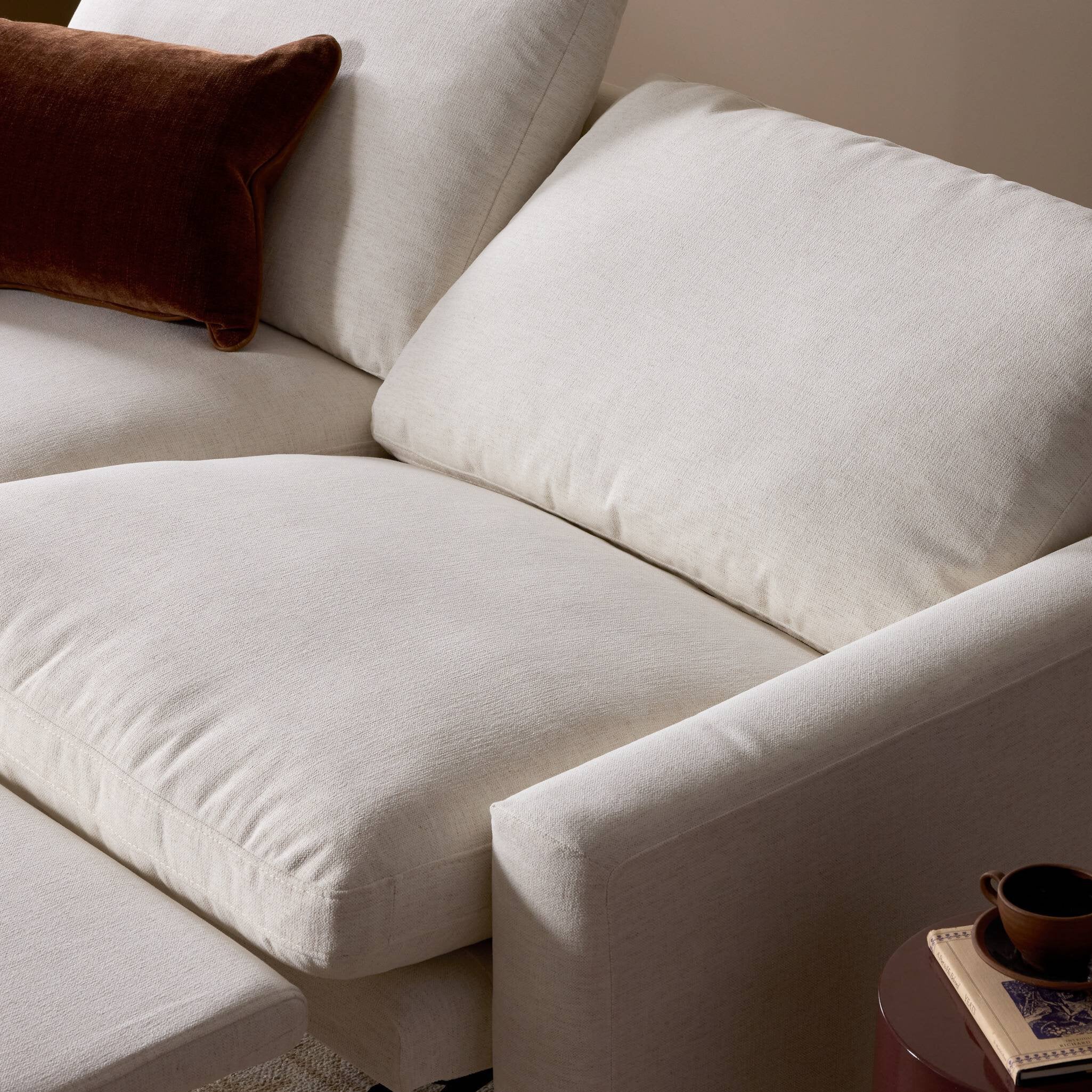 Four Hands Tillery Crypton Nomad Snow Power Recliner 2 Piece Sectional Sofa close-up detail 6