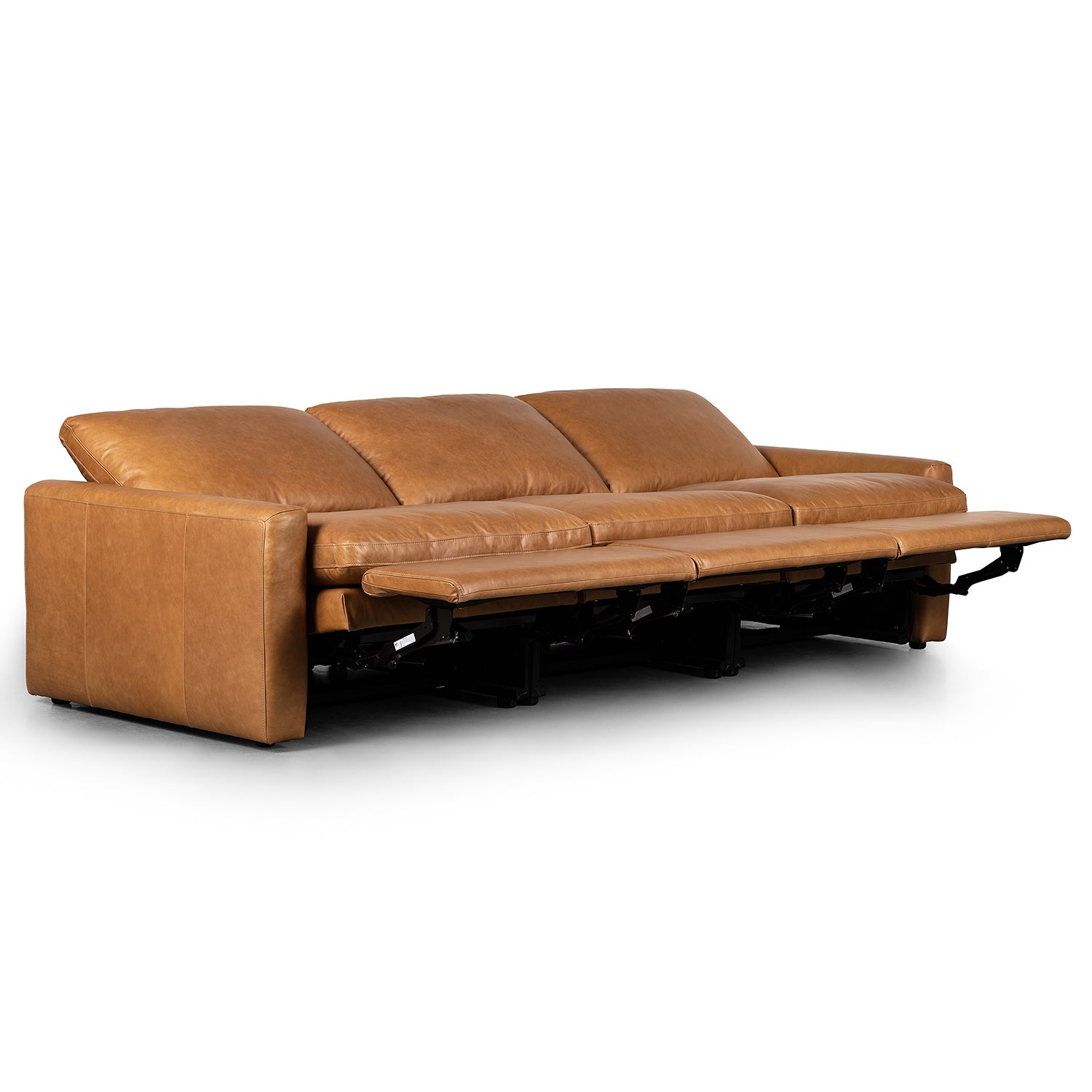 Four Hands Tillery Leather Power Recliner 3 Piece Sectional Sofa