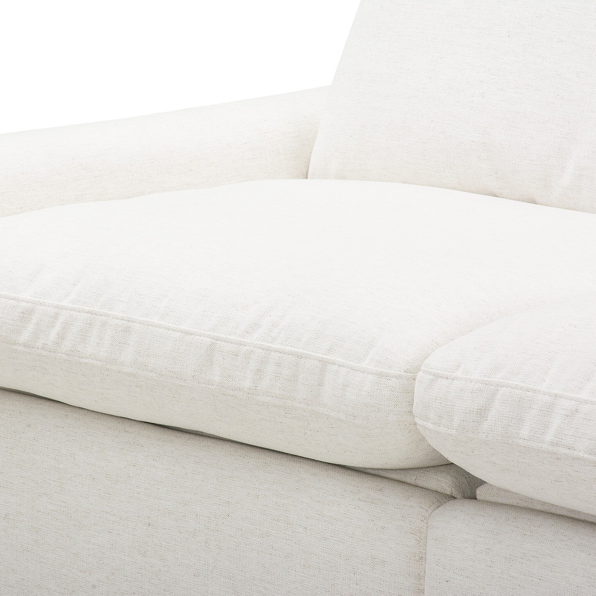 Four Hands Tillery Crypton Nomad Snow Power Recliner 3 Piece Sectional Sofa close-up detail 4